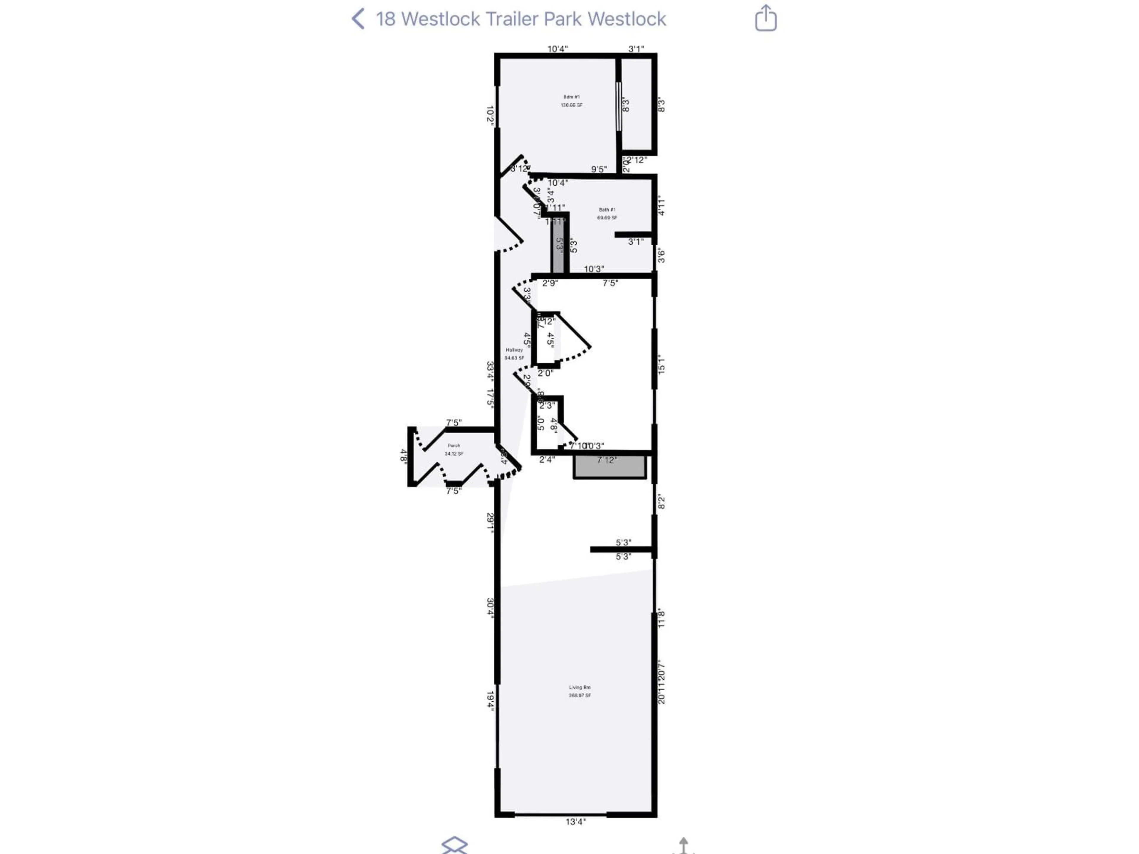 Floor plan for 18 - 9501 104 AV, Westlock Alberta T7P1M7