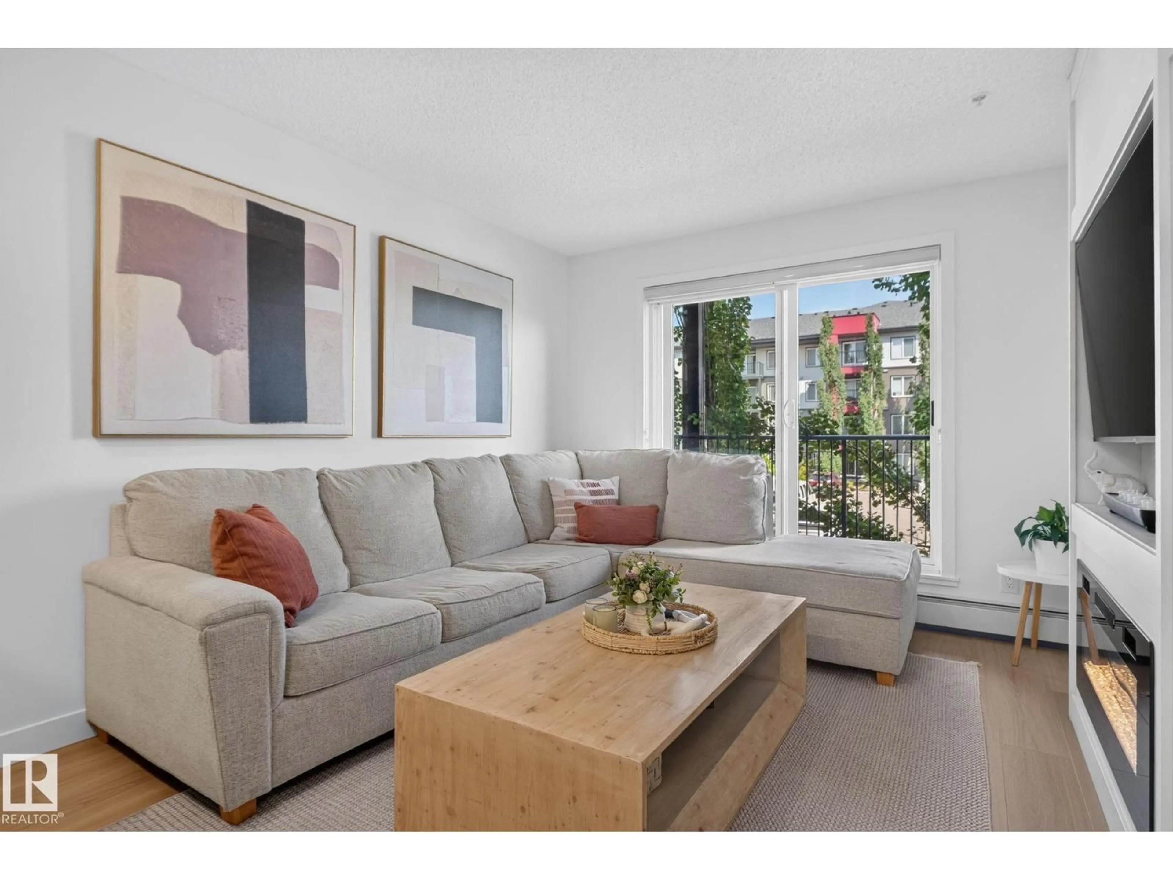 Living room with furniture, unknown for #203 - 5521 7 AV, Edmonton Alberta T6X2A8