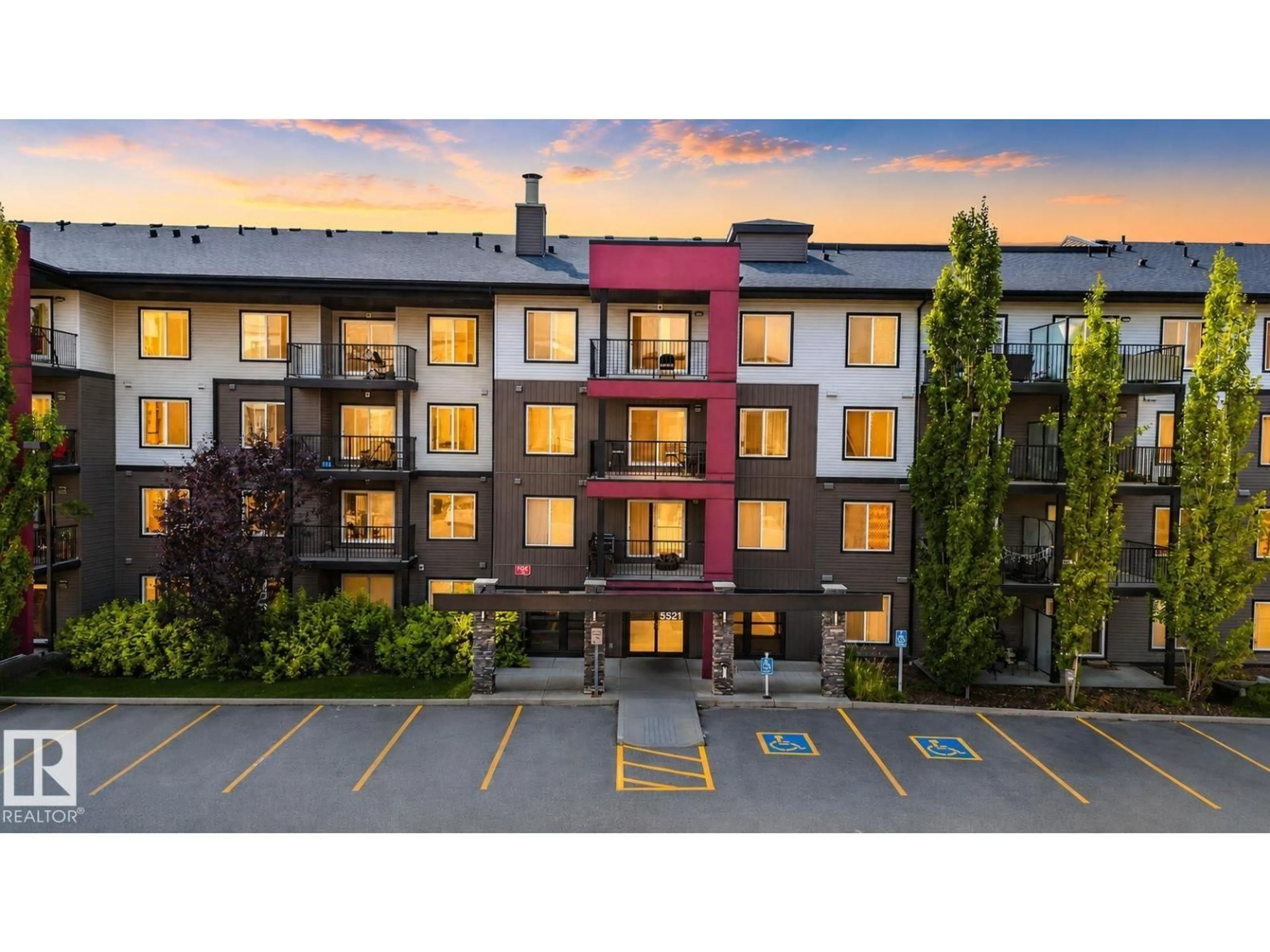 A pic from outside/outdoor area/front of a property/back of a property/a pic from drone, building for #203 - 5521 7 AV, Edmonton Alberta T6X2A8