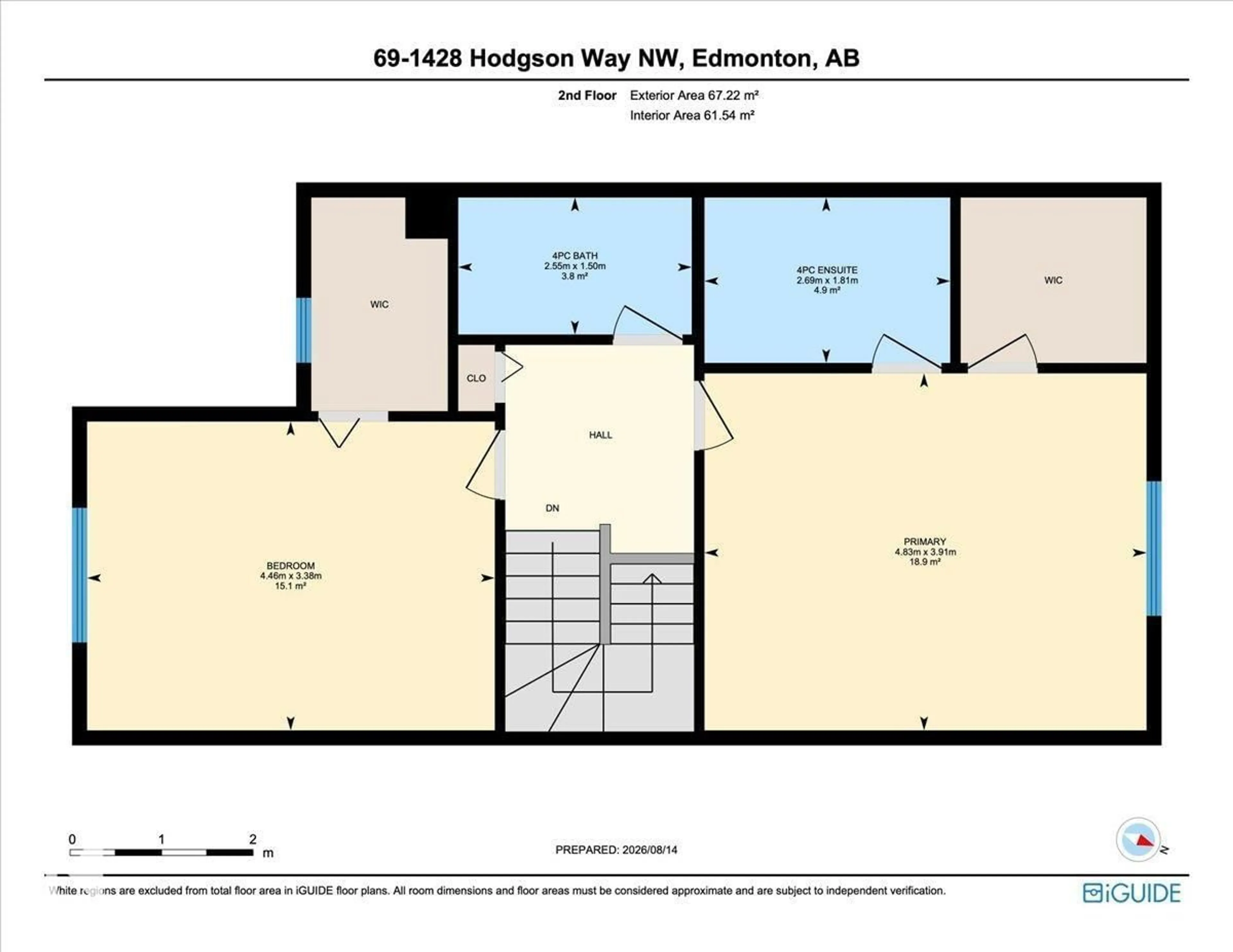 Floor plan for 69 - 1428 HODGSON WY, Edmonton Alberta T6R3P8