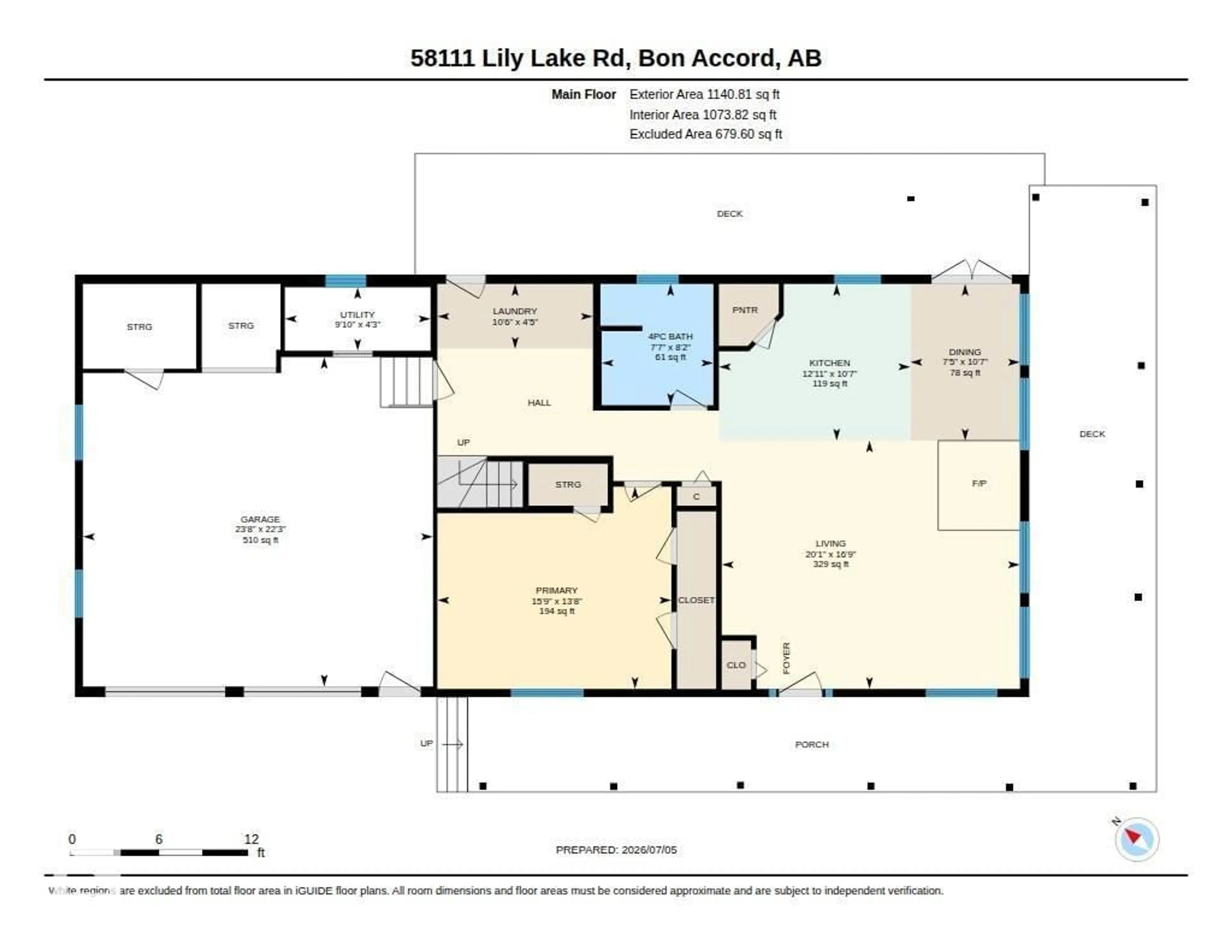 Floor plan for 58111 LILY LAKE RD, Rural Sturgeon County Alberta T0G1L0