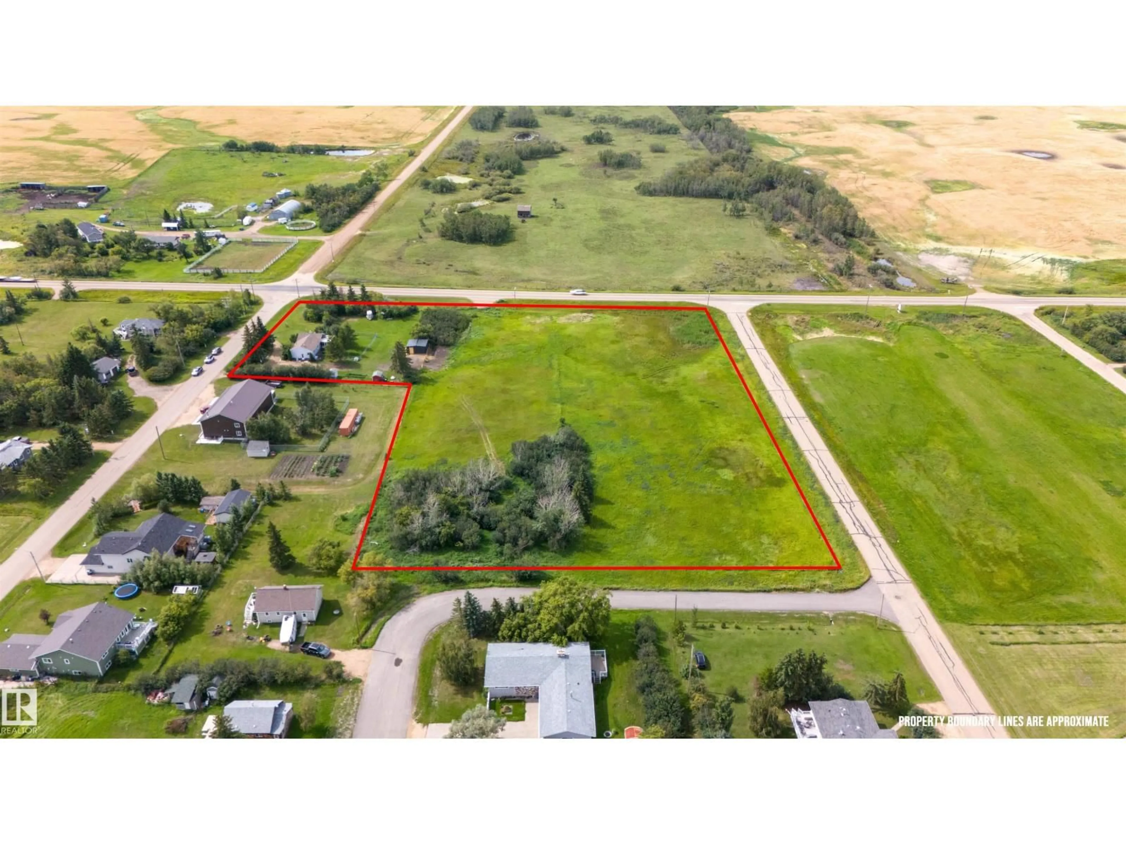 A pic from outside/outdoor area/front of a property/back of a property/a pic from drone, unknown for 20 TOWNSHIP RD, Rural Camrose County Alberta T5Y1R4
