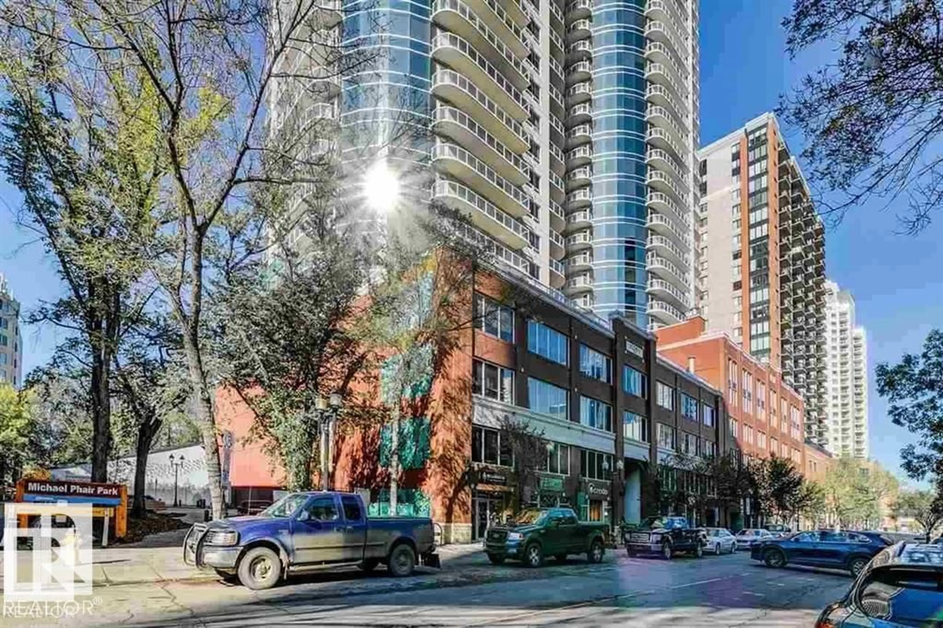 Patio, street for #801 - 10136 104 ST, Edmonton Alberta T5J0B5
