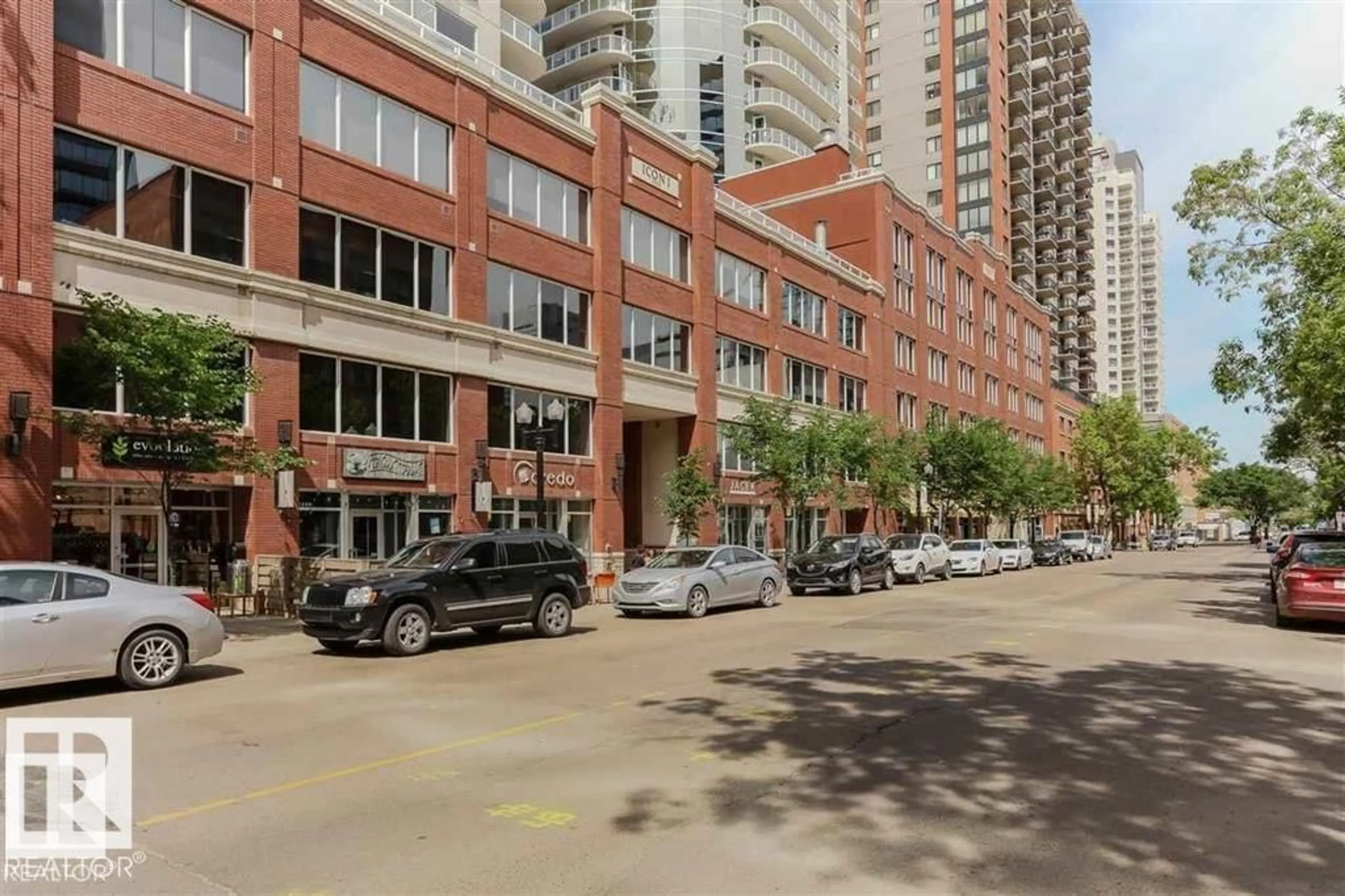 Patio, street for #801 - 10136 104 ST, Edmonton Alberta T5J0B5