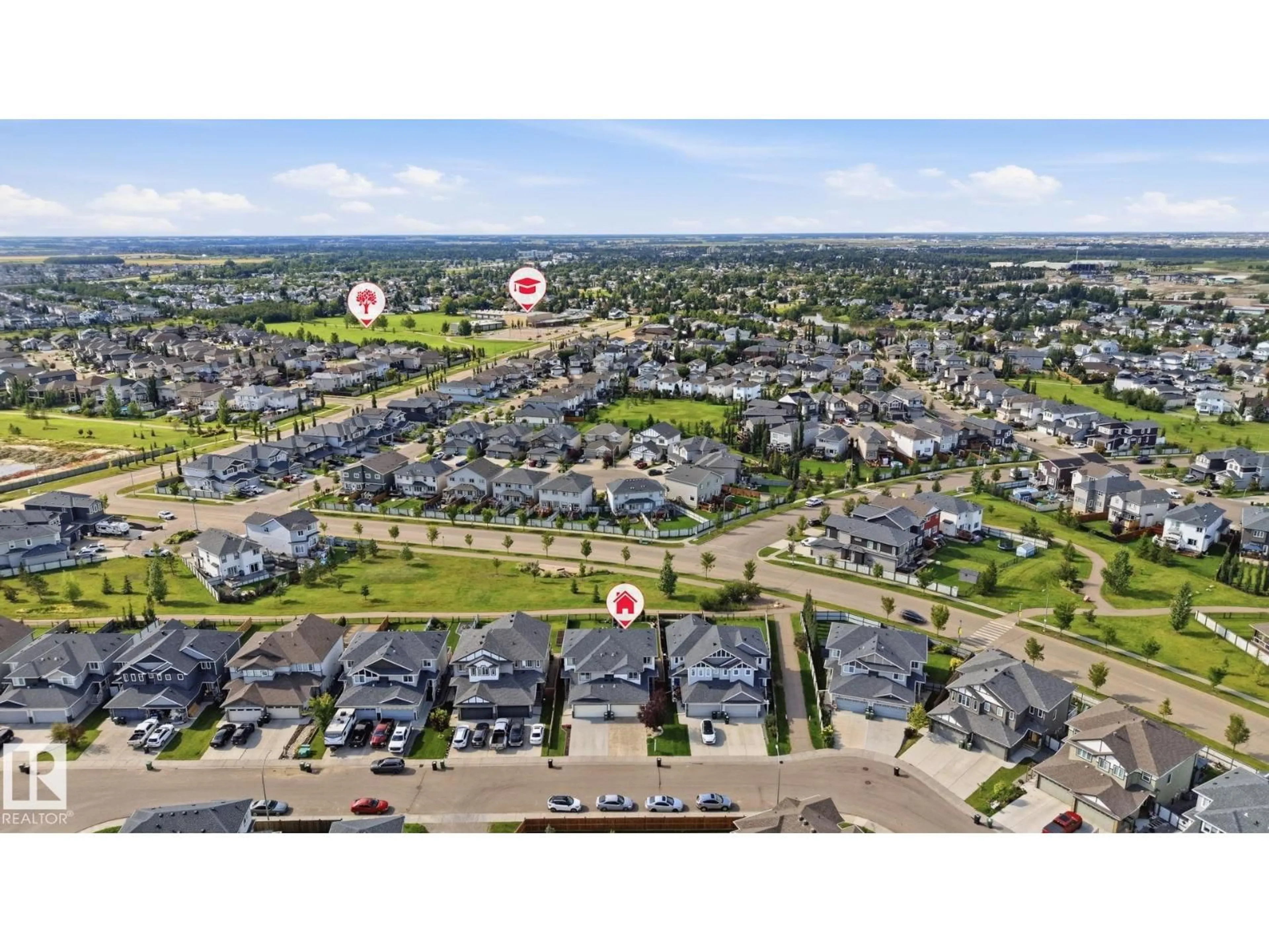 A pic from outside/outdoor area/front of a property/back of a property/a pic from drone, street for 944 MORRIS WY, Leduc Alberta T9E1G1