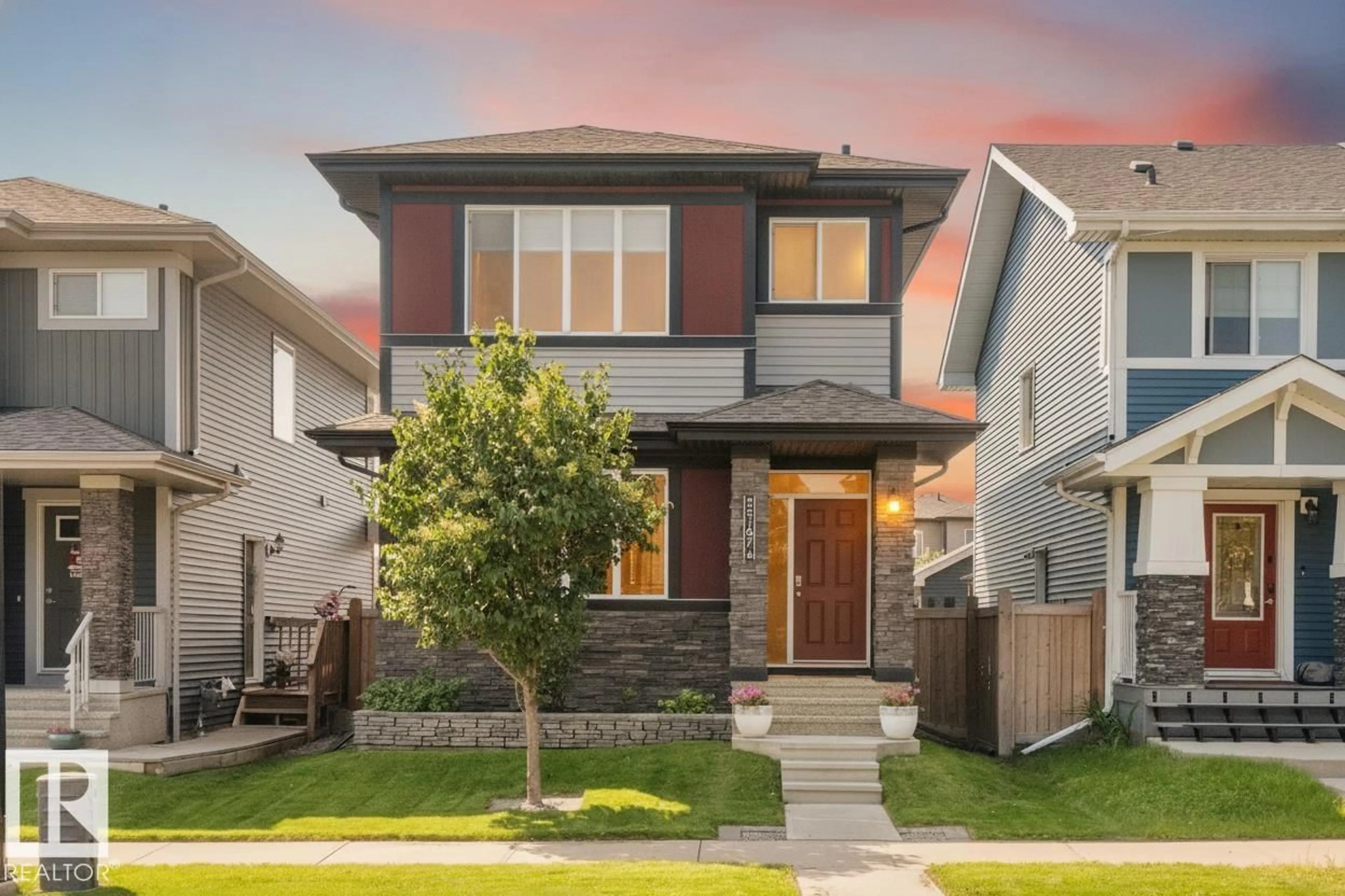 Home with brick exterior material, street for 22107 88 AV, Edmonton Alberta T5T7H3