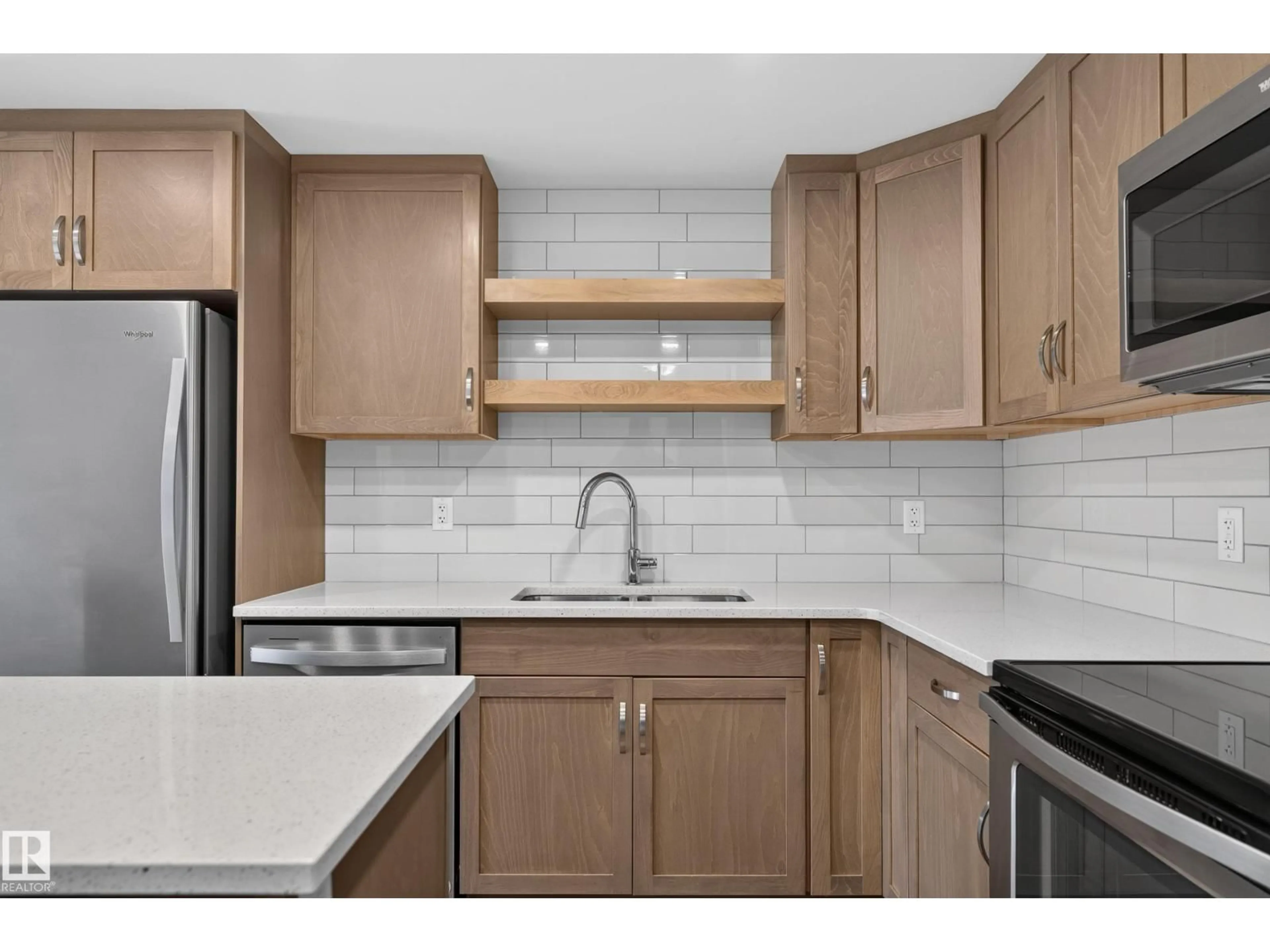 Standard kitchen, ceramic/tile floor for #131 - 5504 SCHONSEE DR, Edmonton Alberta T5Z0N9