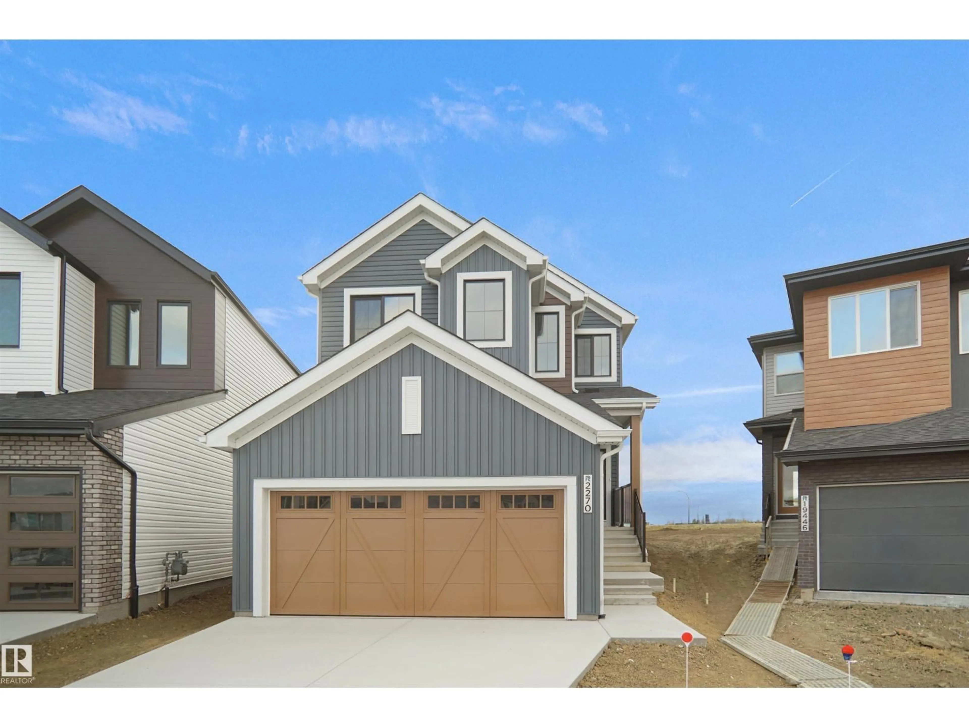 Home with vinyl exterior material, street for 22944 82 AV, Edmonton Alberta T5T4H5