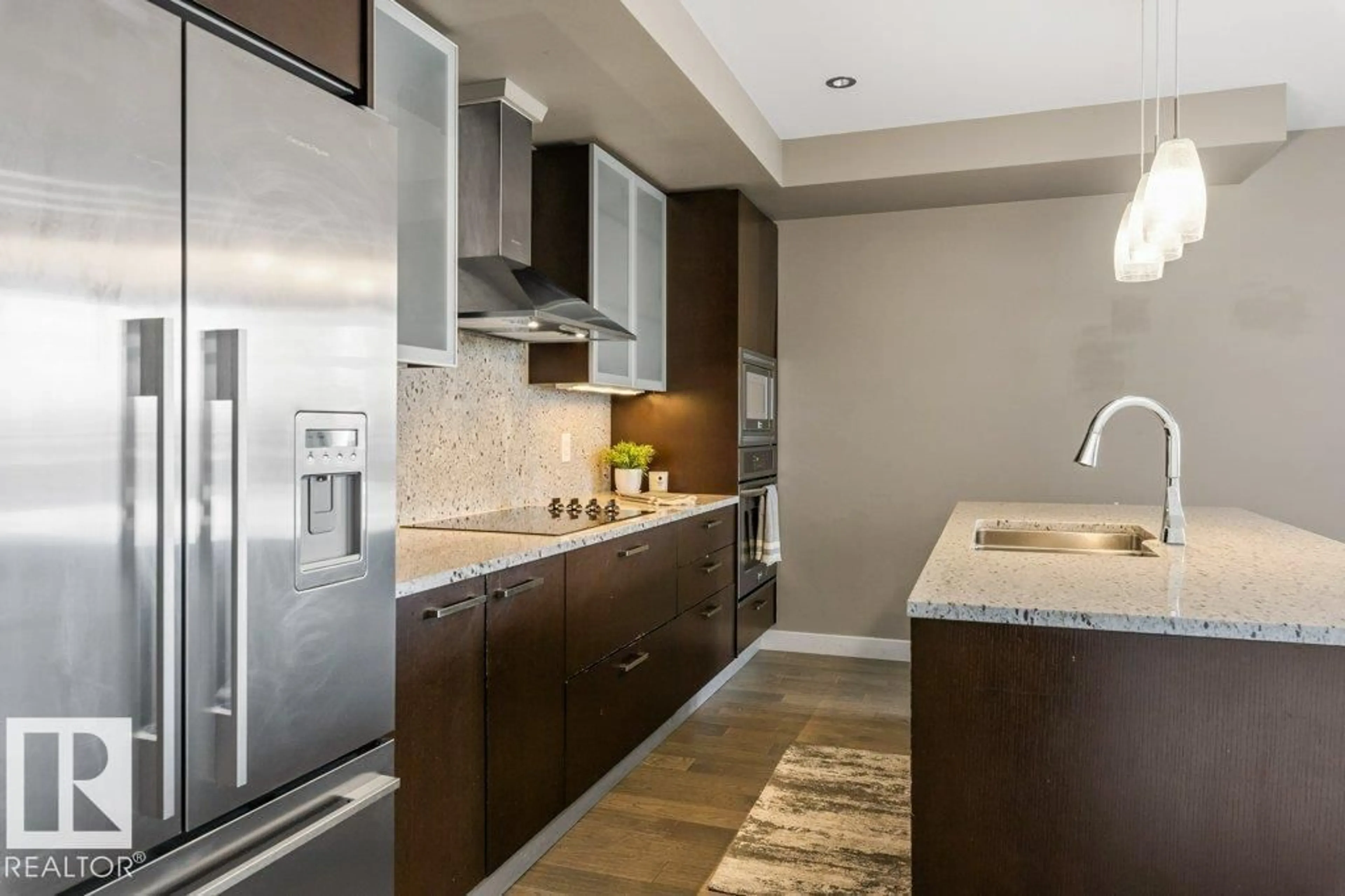 Contemporary kitchen, ceramic/tile floor for 1102 105 ST NW, Edmonton Alberta T5J0C2