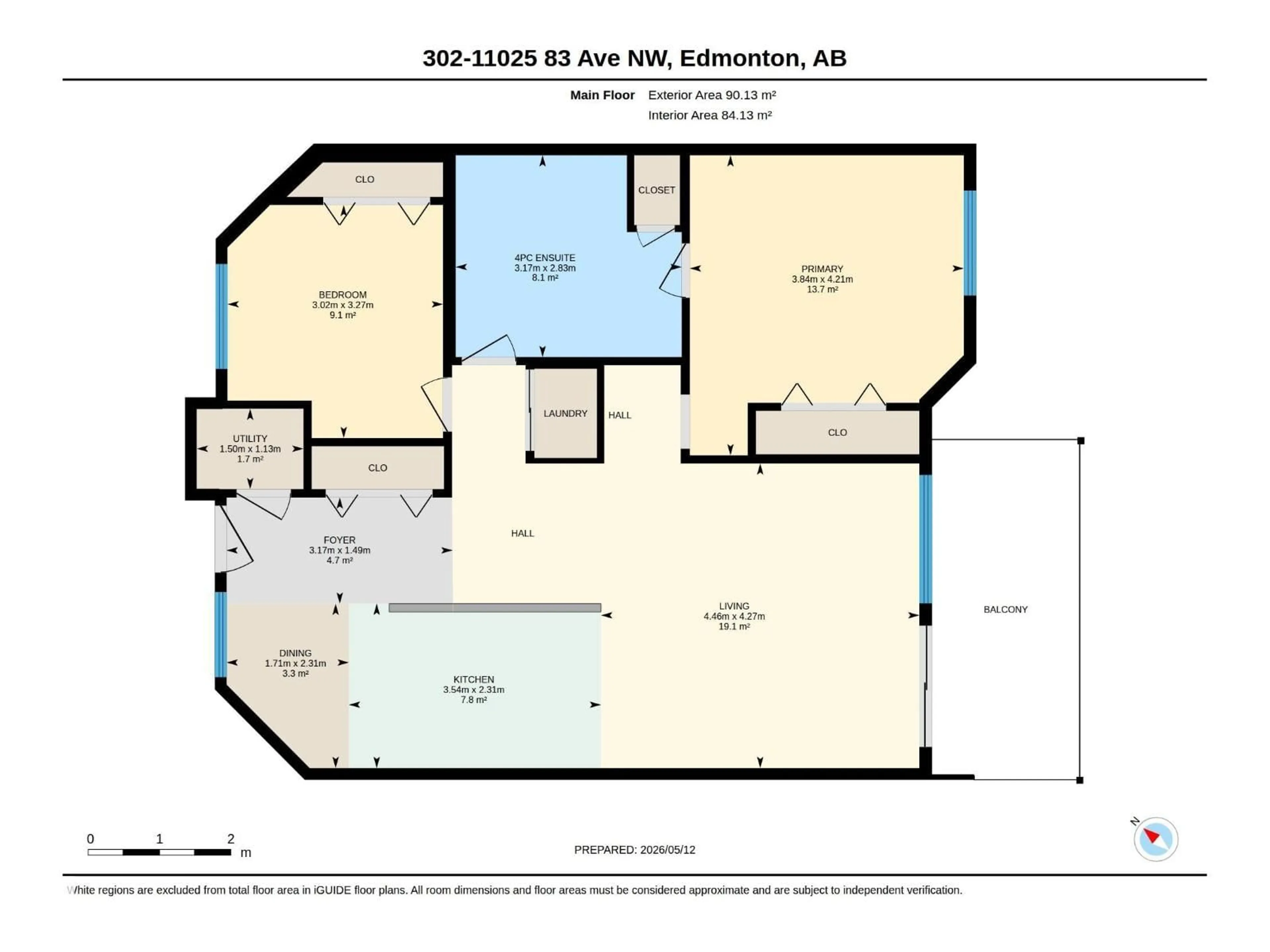 Floor plan for #302 - 11025 83 AV, Edmonton Alberta T6G2V5