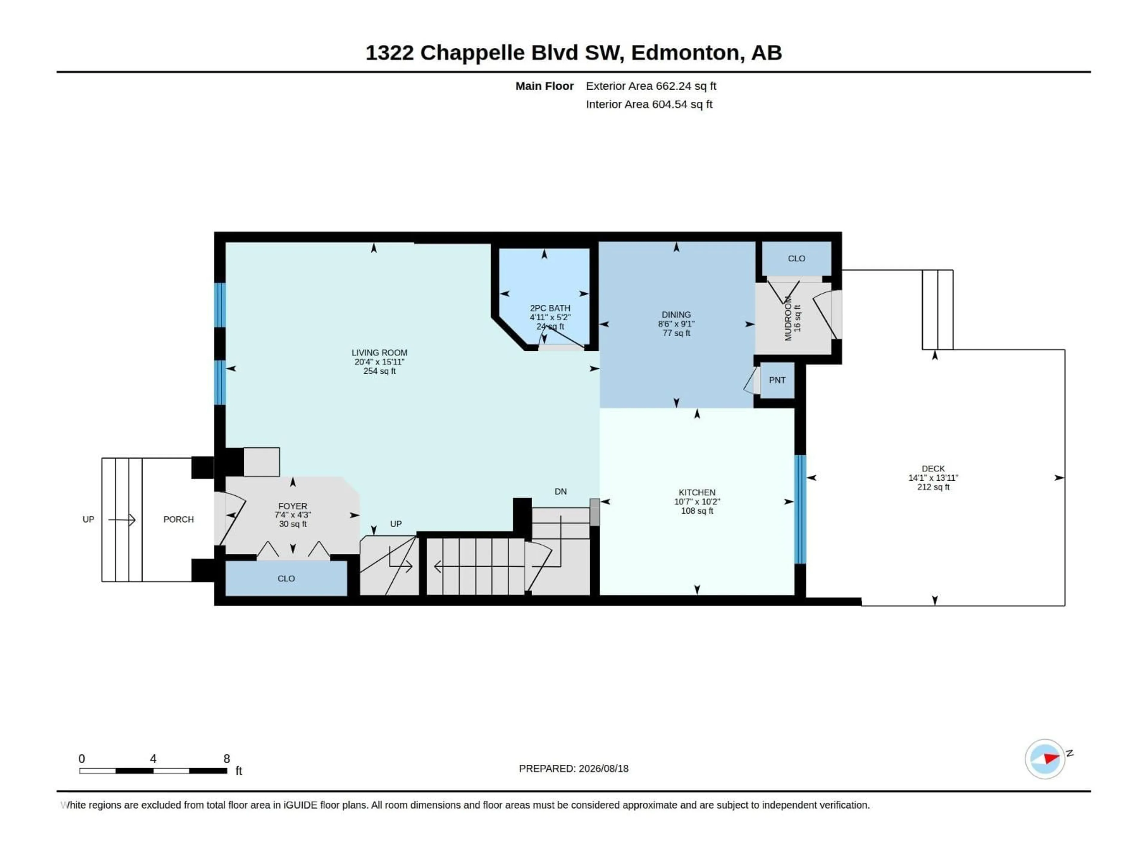 Floor plan for 1322 CHAPPELLE BV, Edmonton Alberta T6W3S2