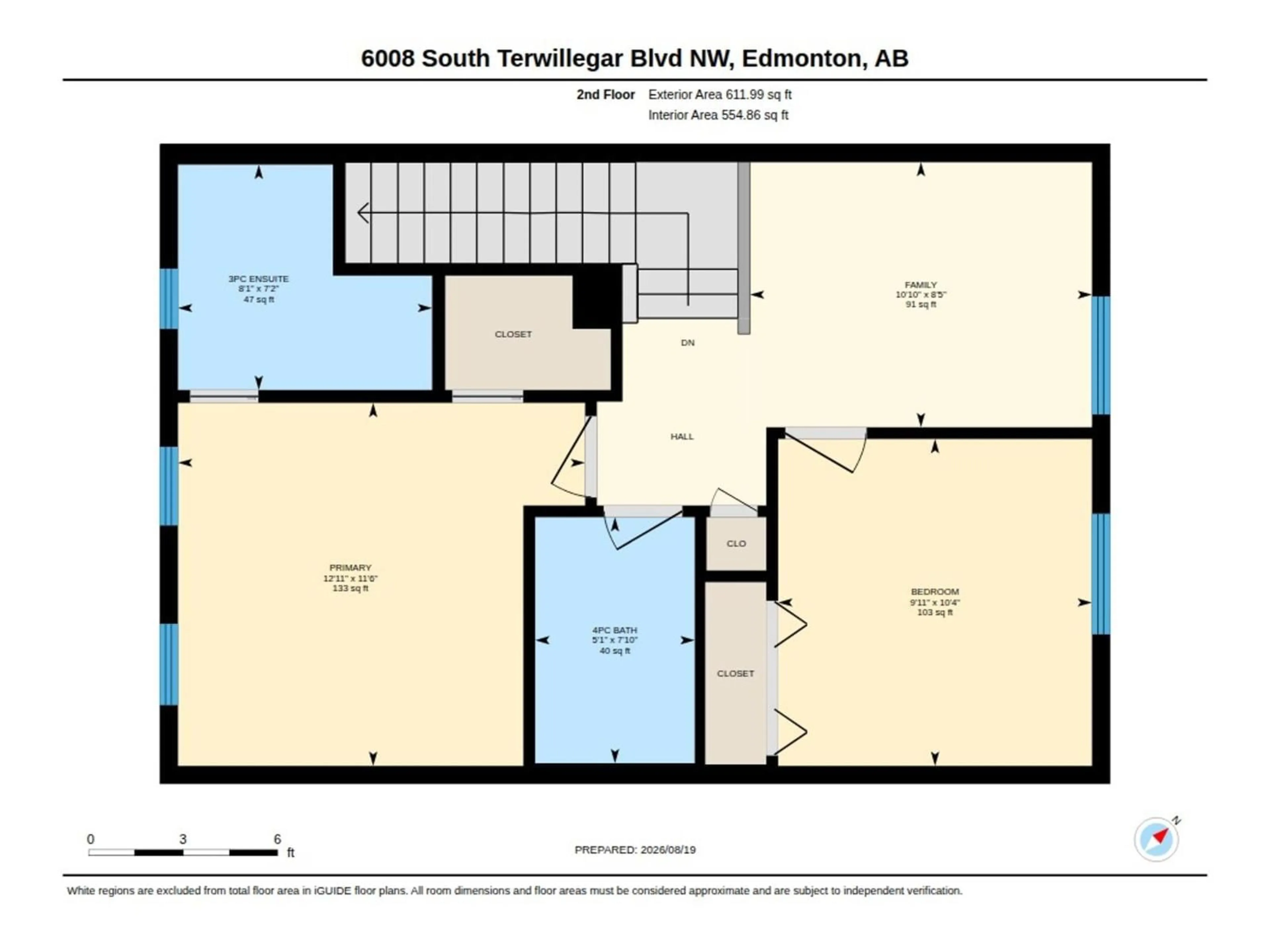 Floor plan for 6008 SOUTH TERWILLEGAR BV, Edmonton Alberta T6R0K5