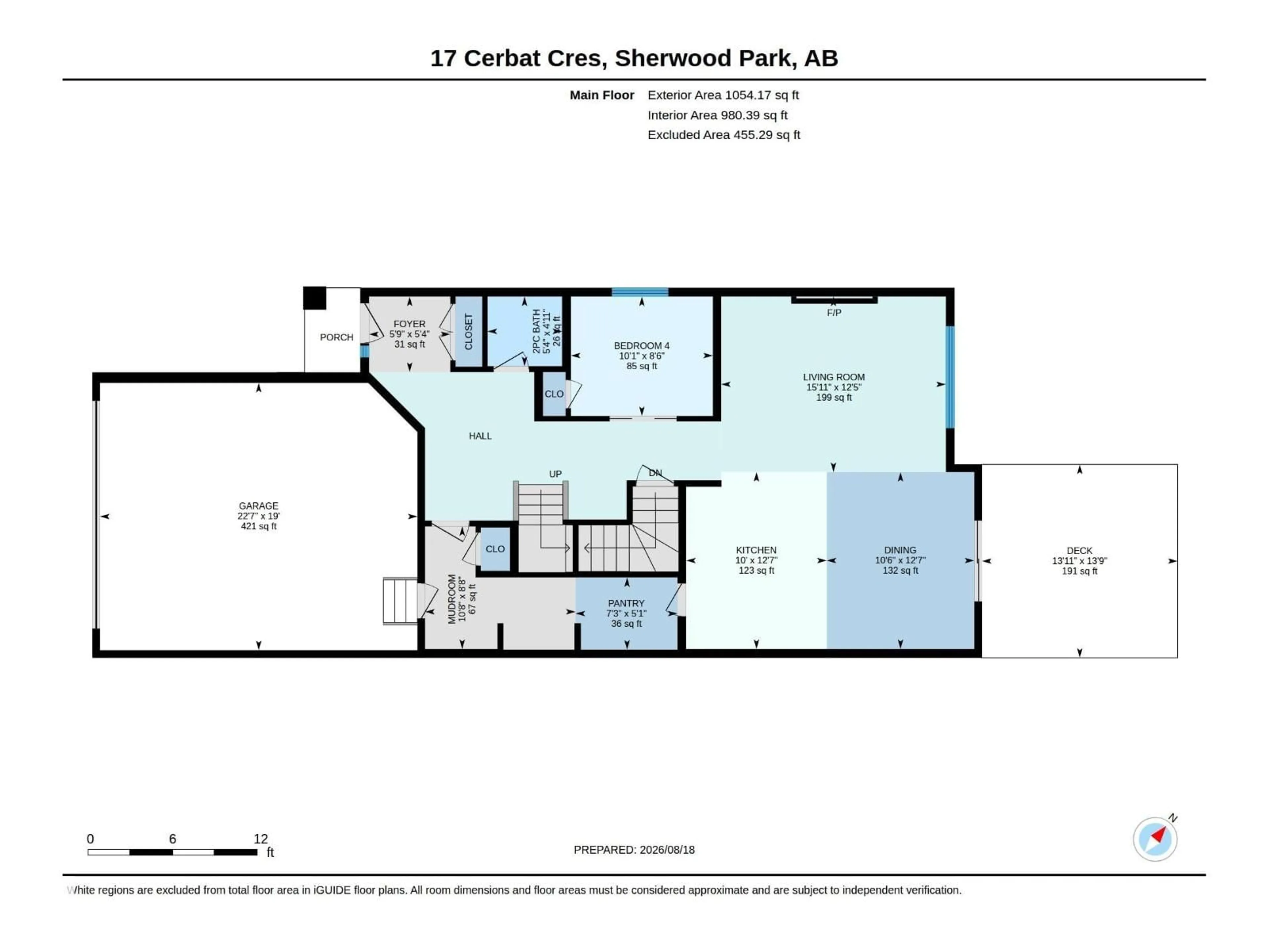 Floor plan for 17 CERBAT CR, Sherwood Park Alberta T8H2Z5