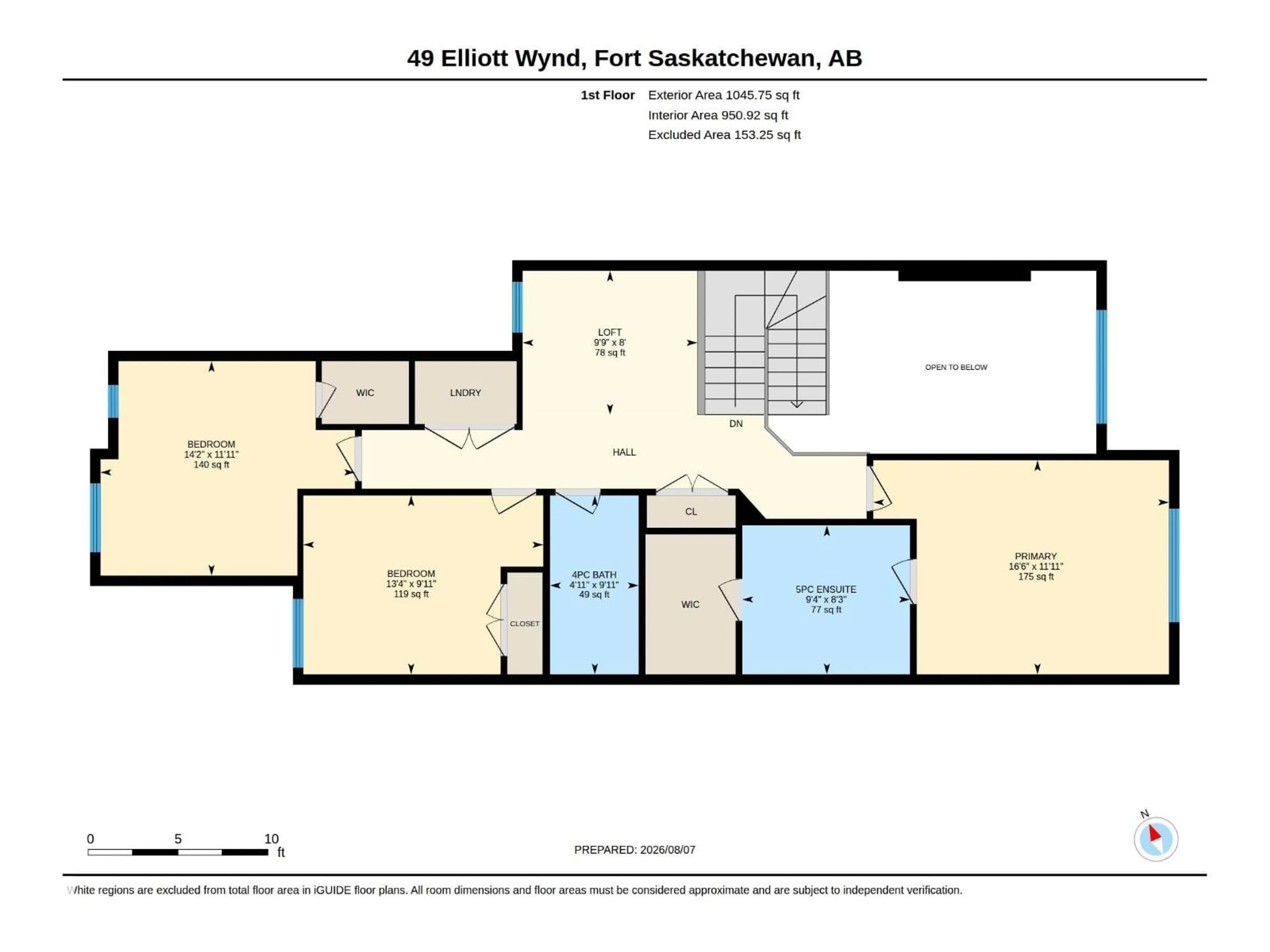 Floor plan for 49 ELLIOTT WD, Fort Saskatchewan Alberta T8L0Z4