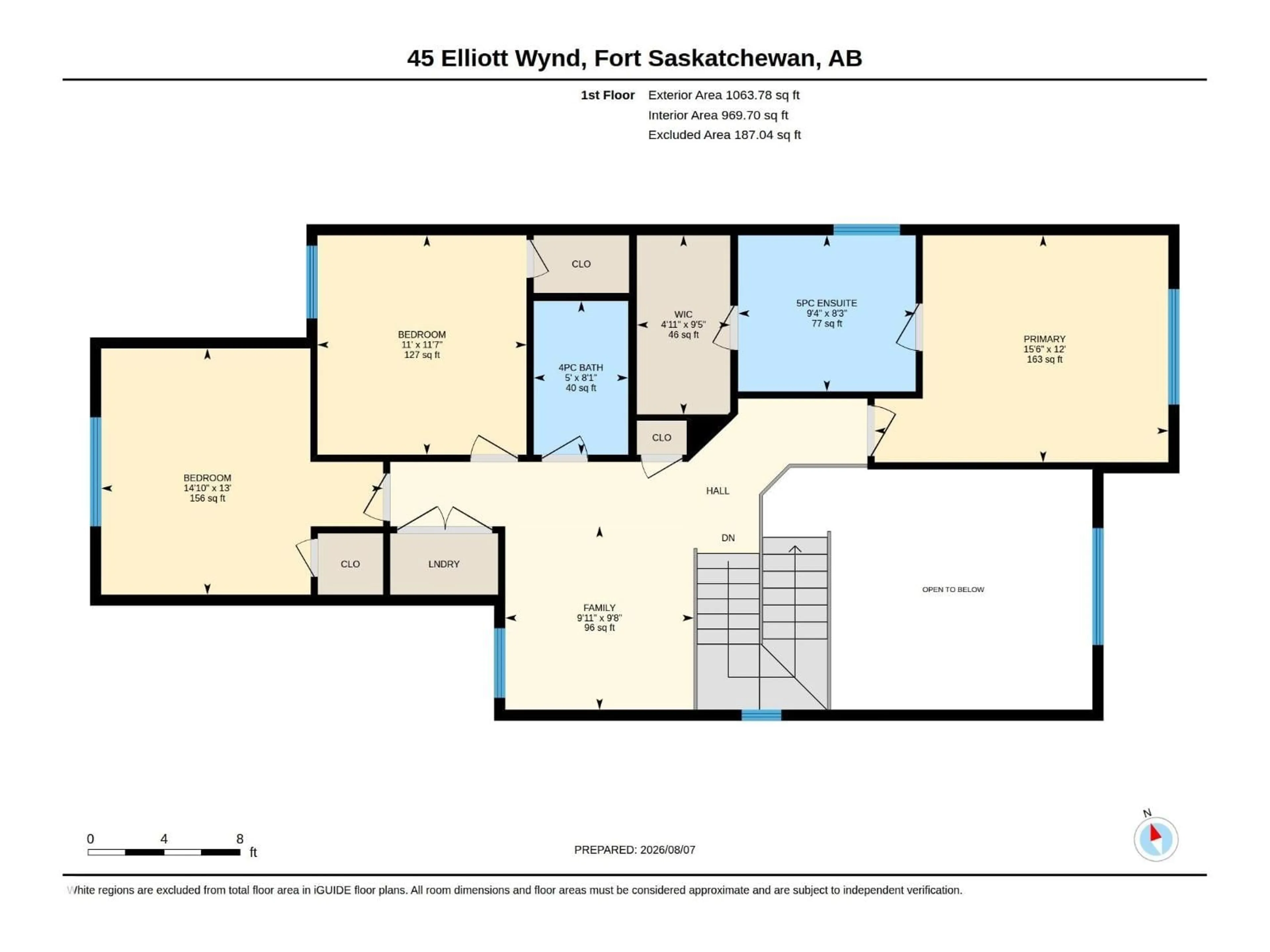 Floor plan for 45 ELLIOTT WD, Fort Saskatchewan Alberta T8L0Z4