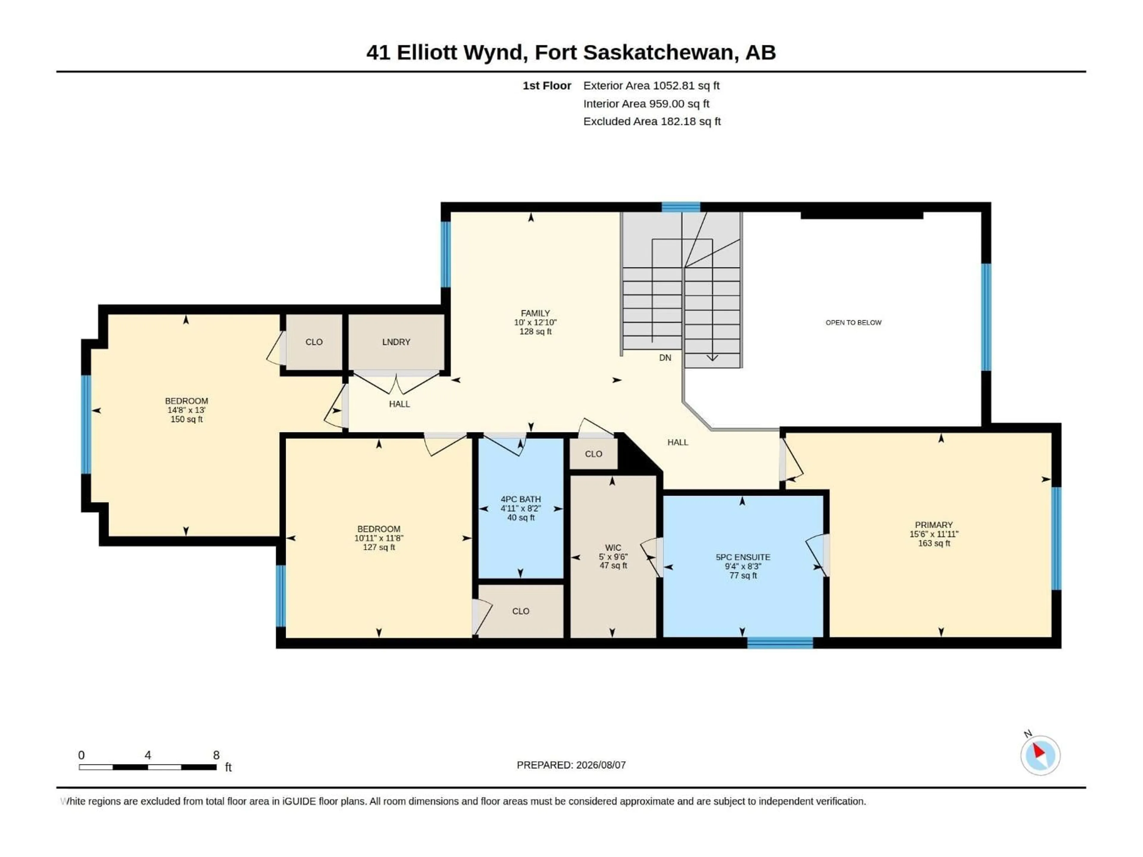 Floor plan for 41 ELLIOTT WD, Fort Saskatchewan Alberta T8L0Z4