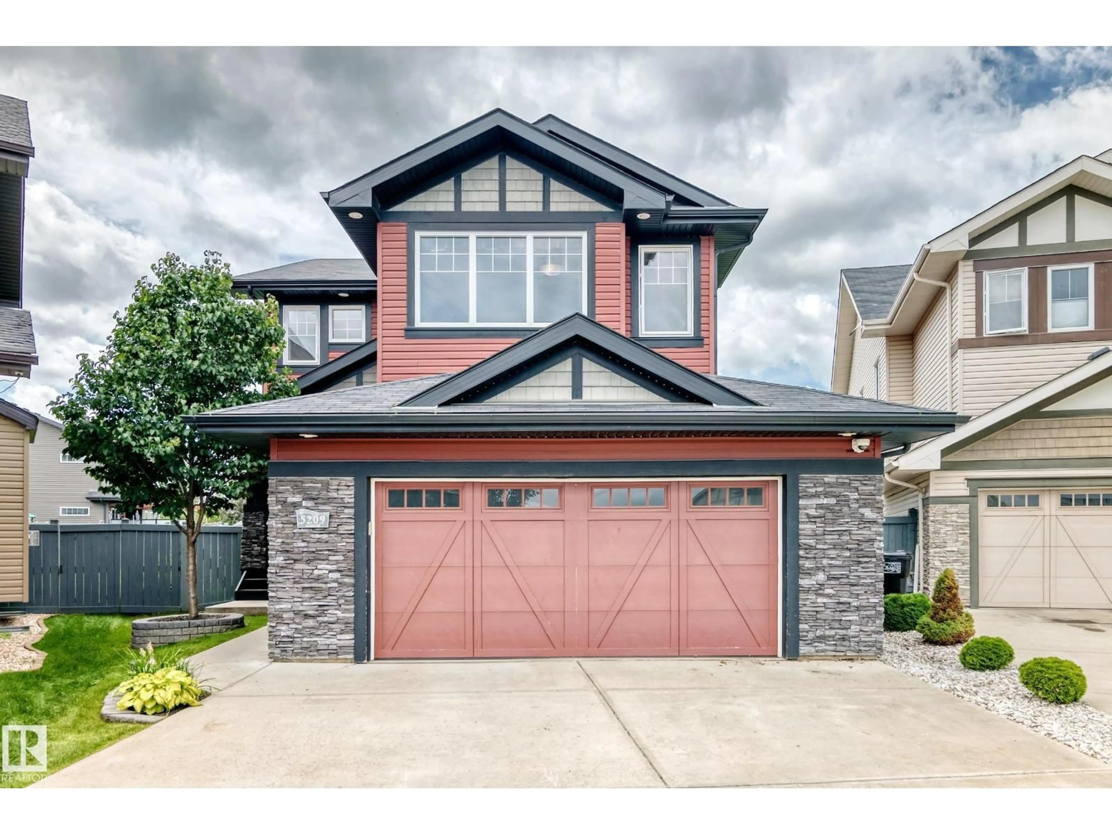 Home with brick exterior material, street for 5209 GODSON BAY NW, Edmonton Alberta T5T4P8