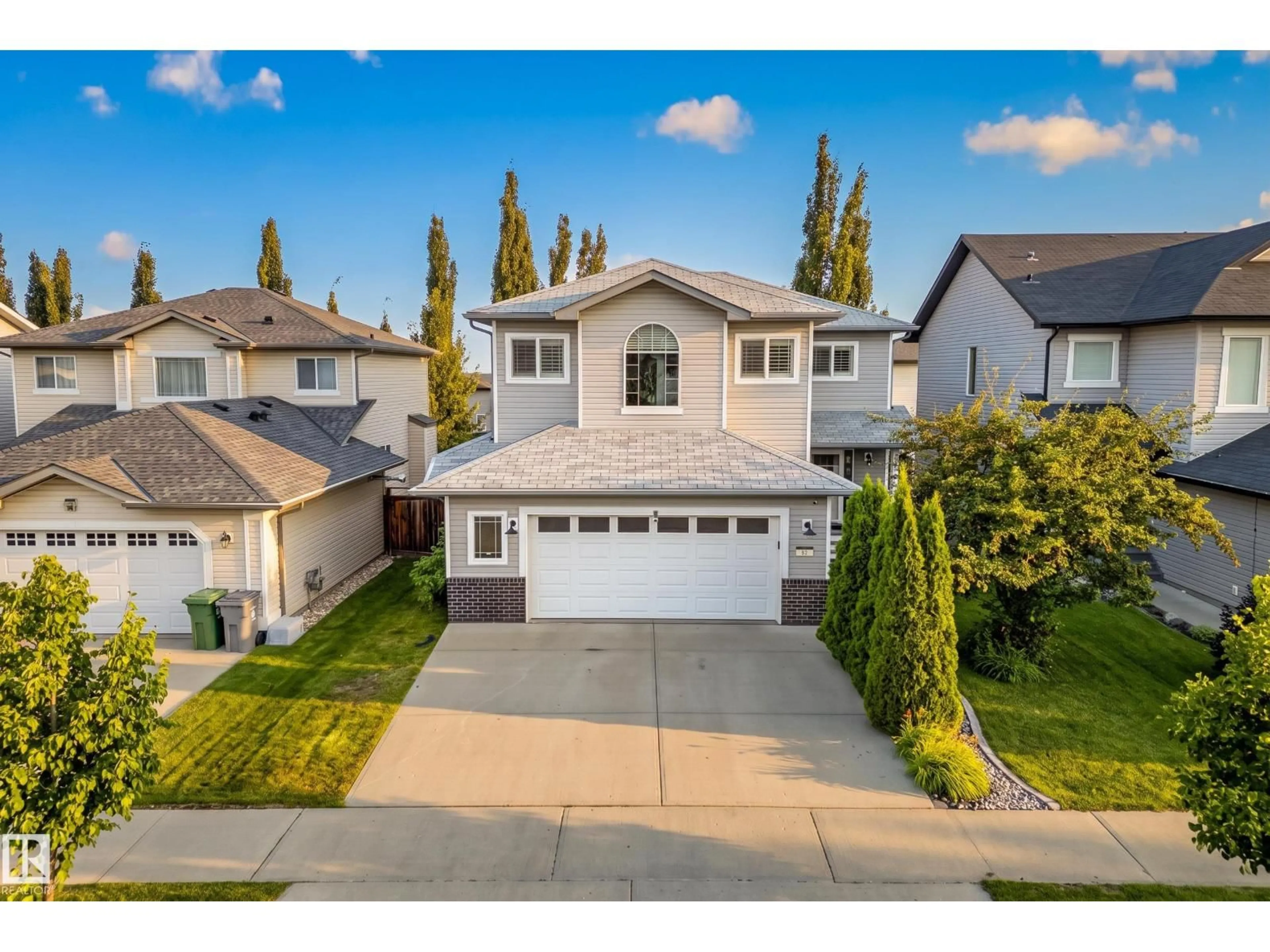 A pic from outside/outdoor area/front of a property/back of a property/a pic from drone, street for 62 CARRIERE CR, Beaumont Alberta T4X0C2