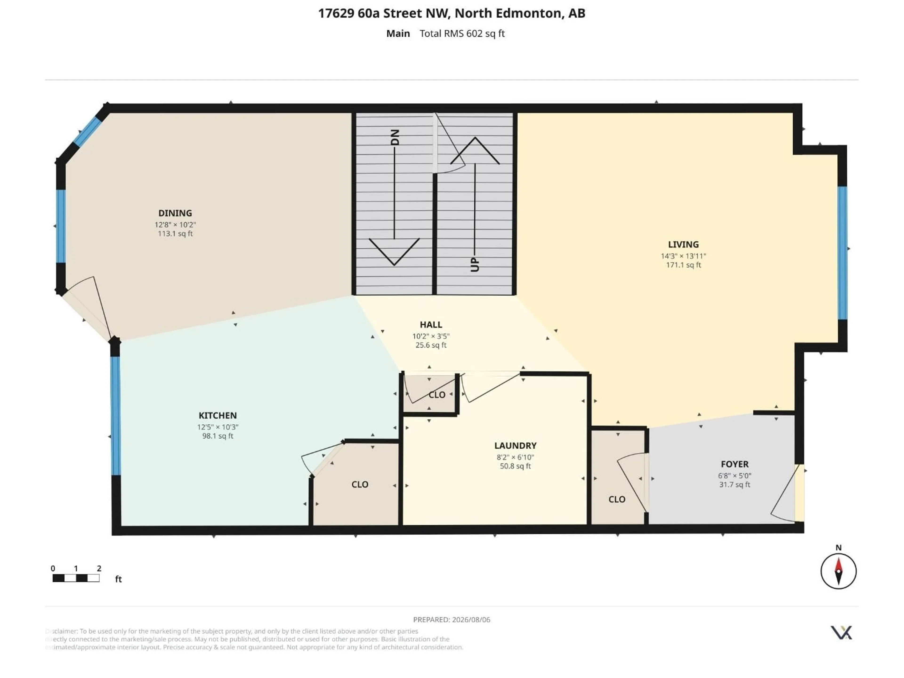 Floor plan for NW - 17629 60A ST, Edmonton Alberta T5Y0V1