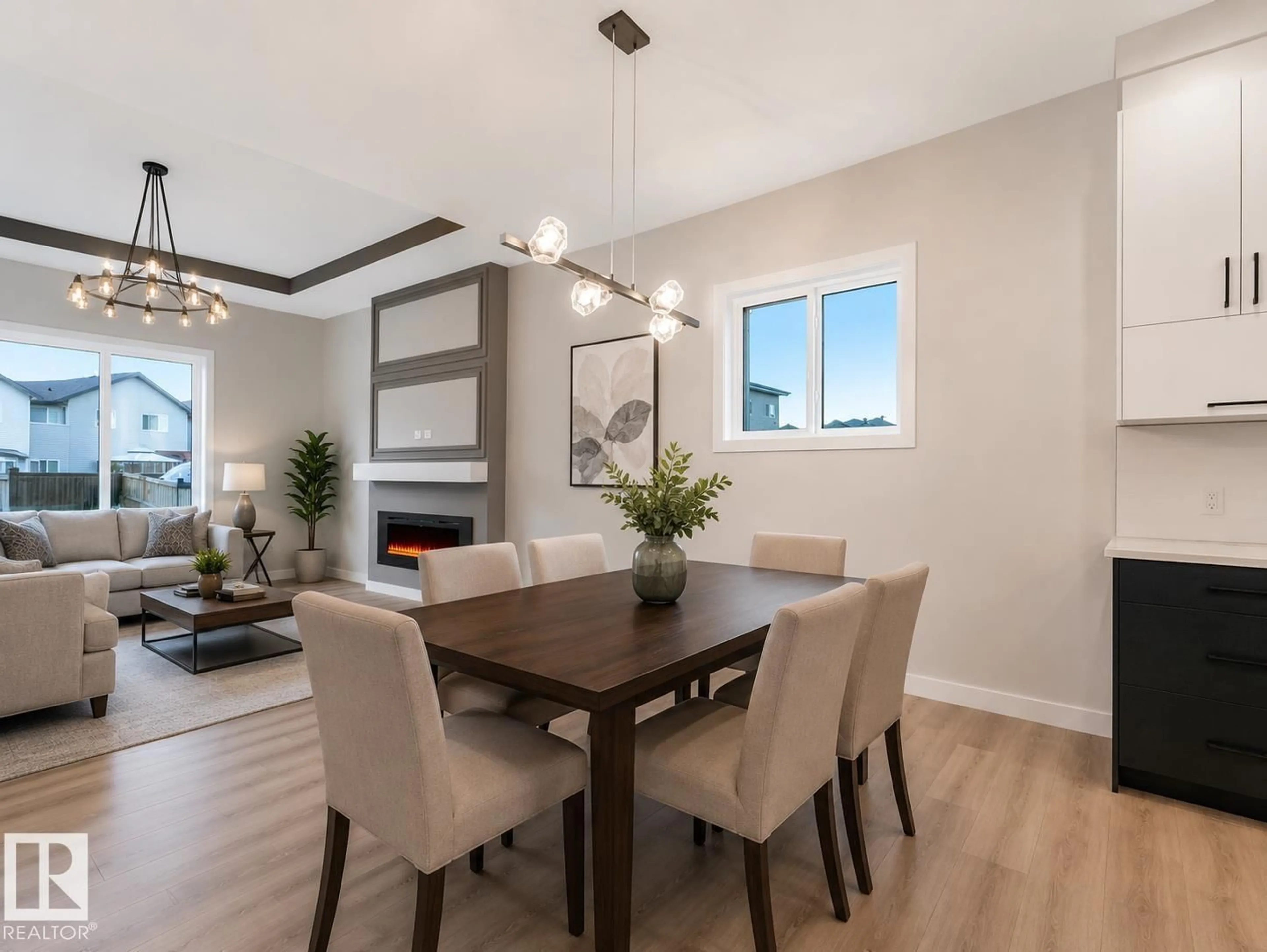 Dining room, wood/laminate floor for 36 DALQUIST BAY, Leduc Alberta T9E1N7