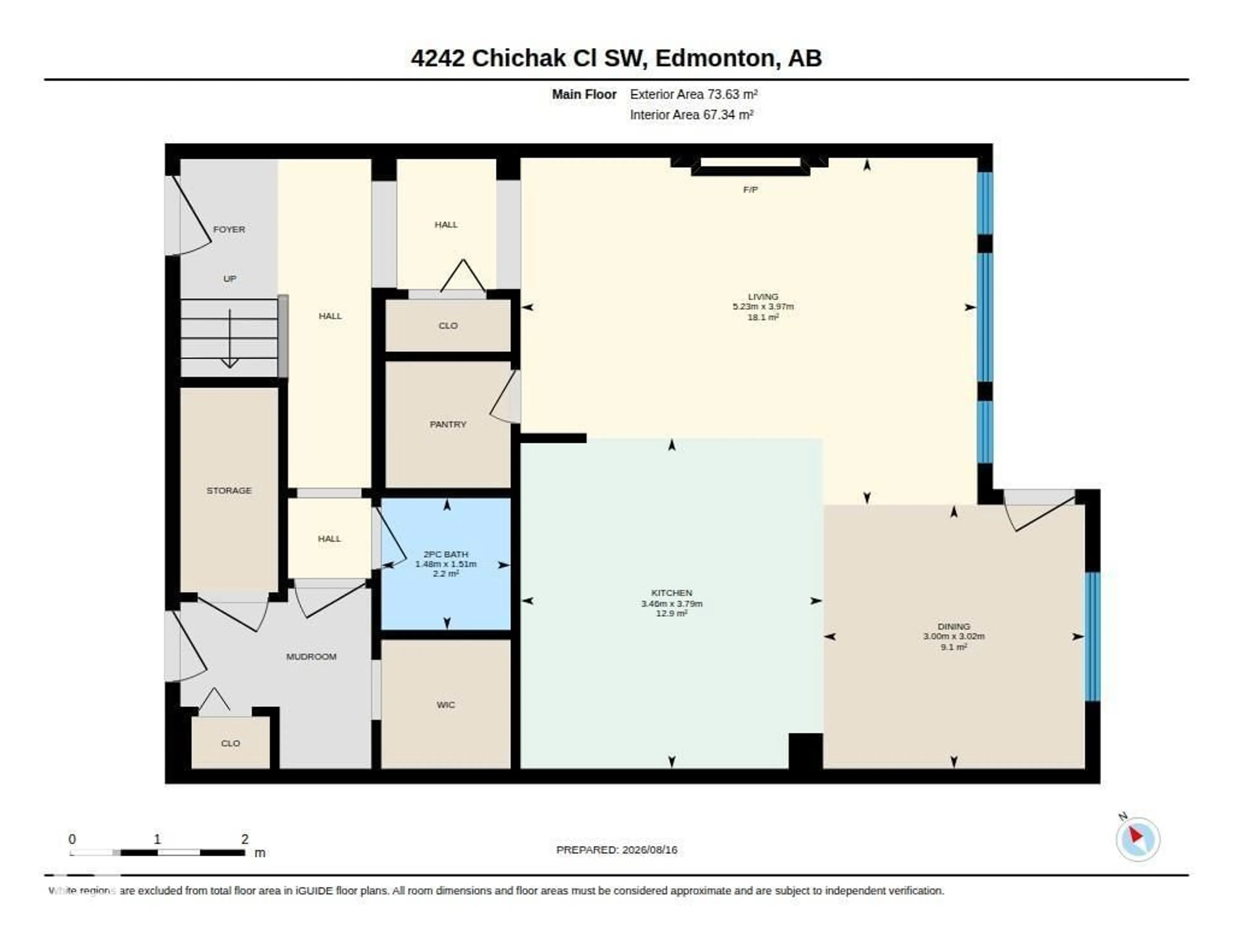Floor plan for 4242 CHICHAK CLOSE, Edmonton Alberta T6W4B3