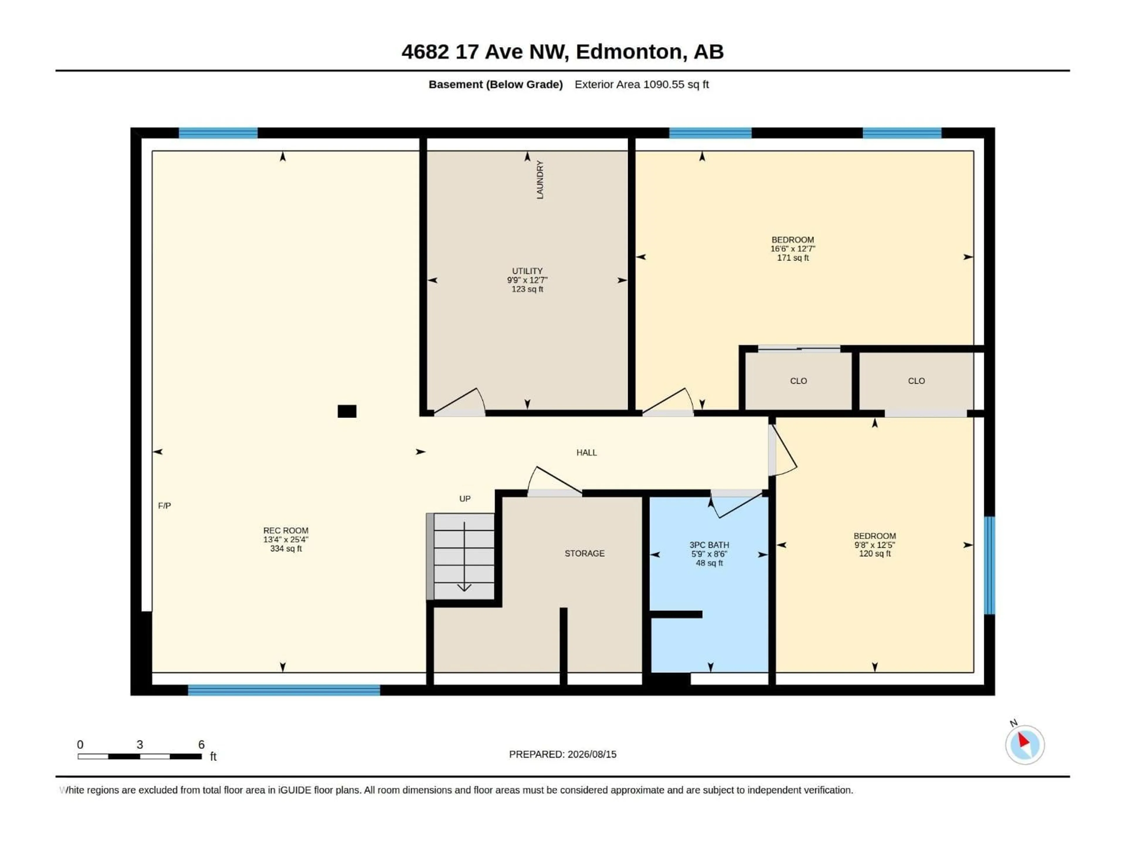 Floor plan for 4682 17 AV, Edmonton Alberta T6L2R9