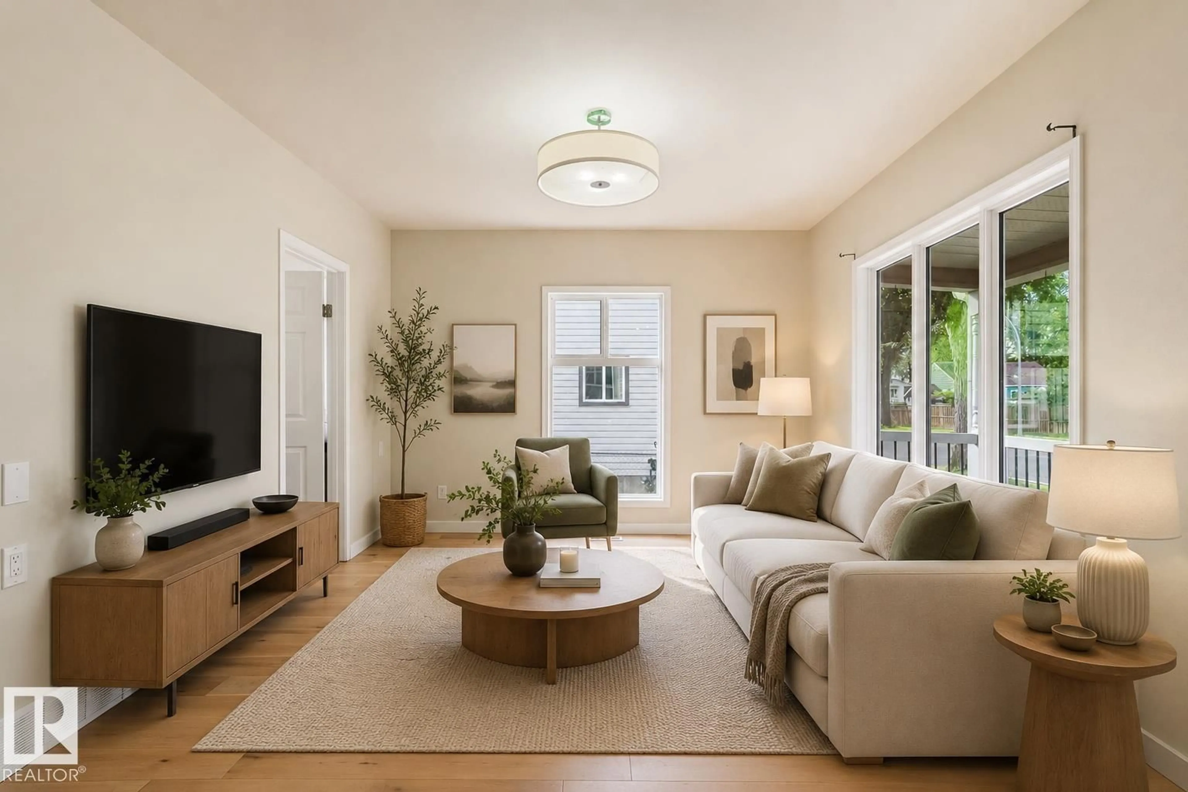 Living room with furniture, unknown for 12337 128 AV, Edmonton Alberta T5L3G6