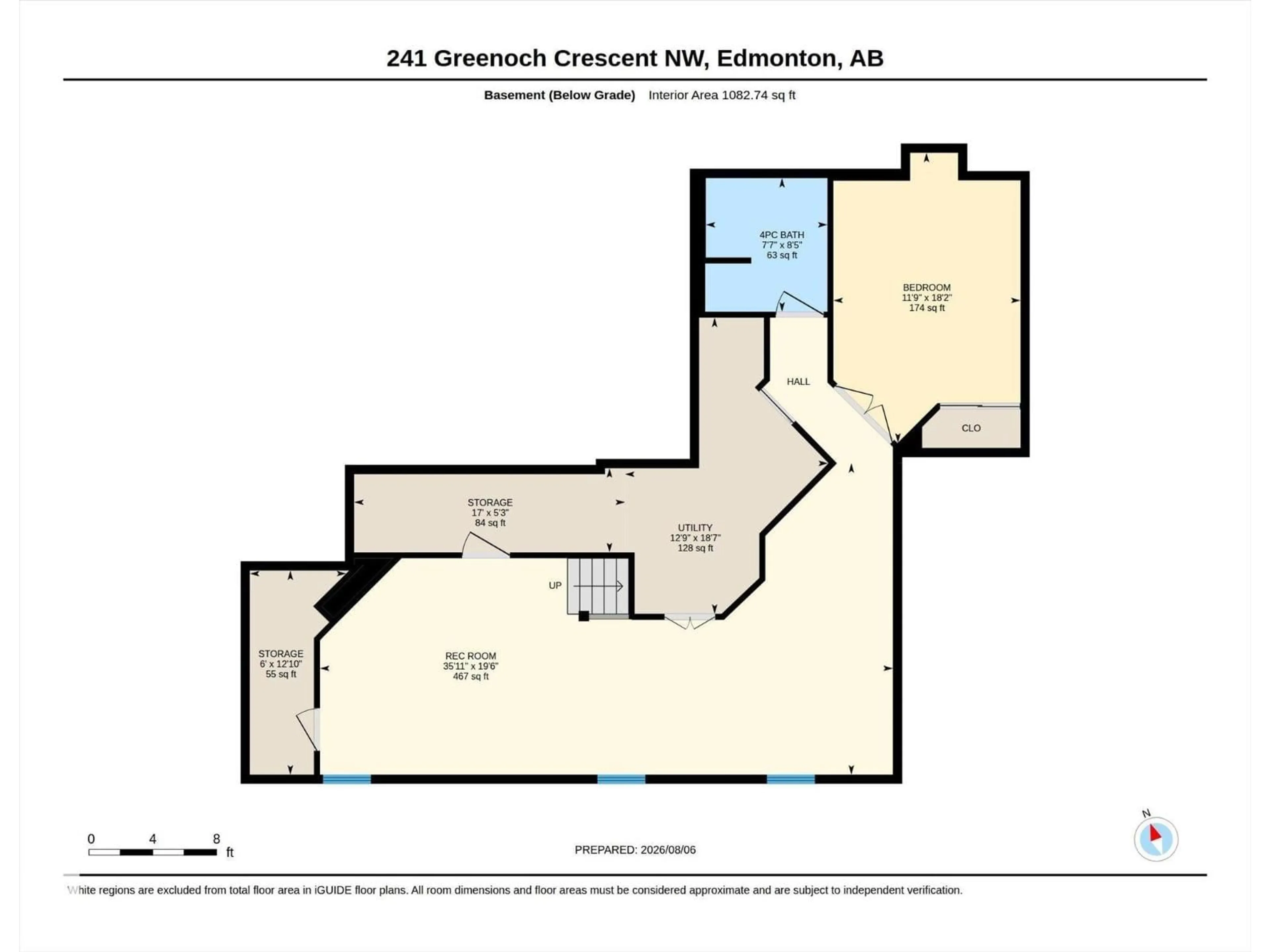 Floor plan for 241 GREENOCH CR, Edmonton Alberta T6L1W6
