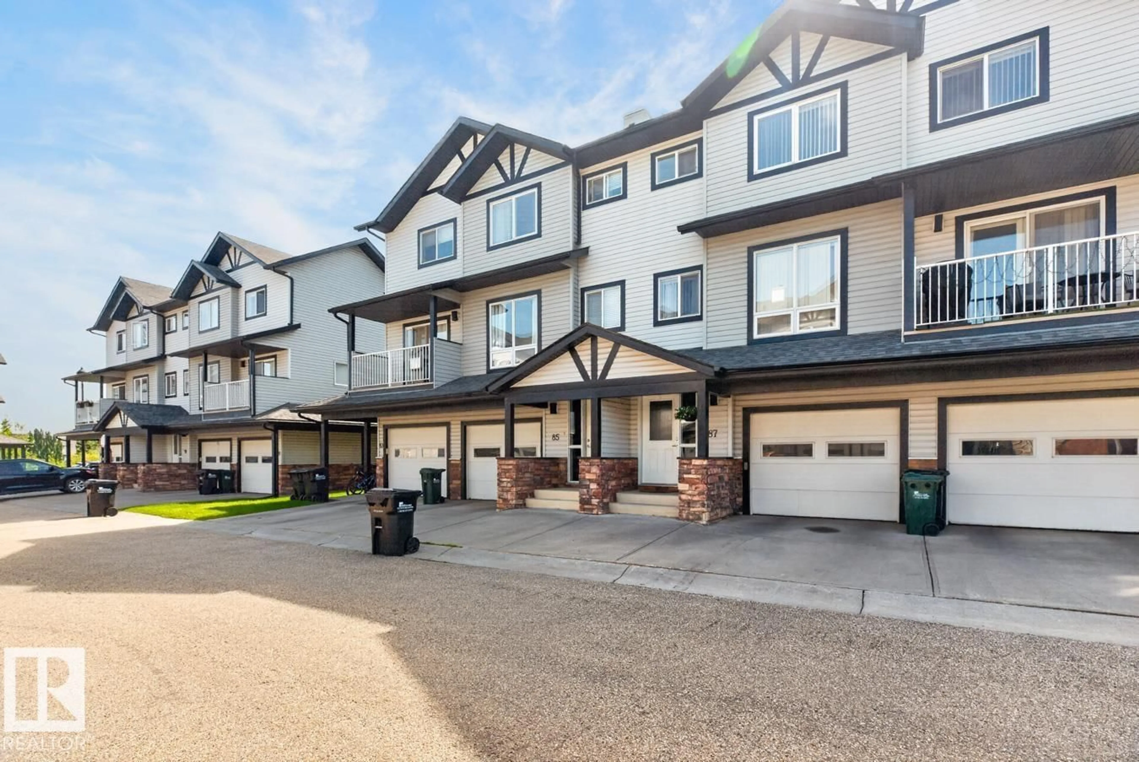 A pic from outside/outdoor area/front of a property/back of a property/a pic from drone, street for 11 - 87 CLOVER BAR LN, Sherwood Park Alberta T8H0C4