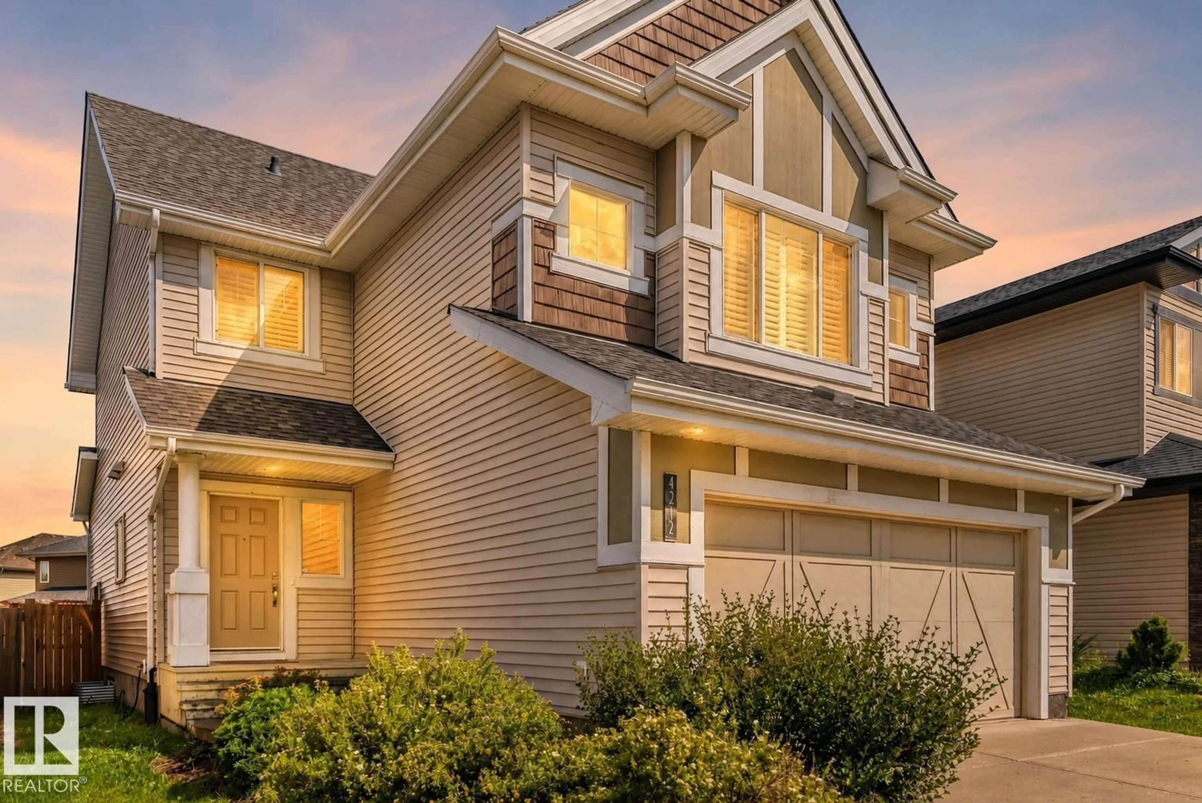 Home with vinyl exterior material, street for 4212 CHARLES CL SW, Edmonton Alberta T6W0Z5