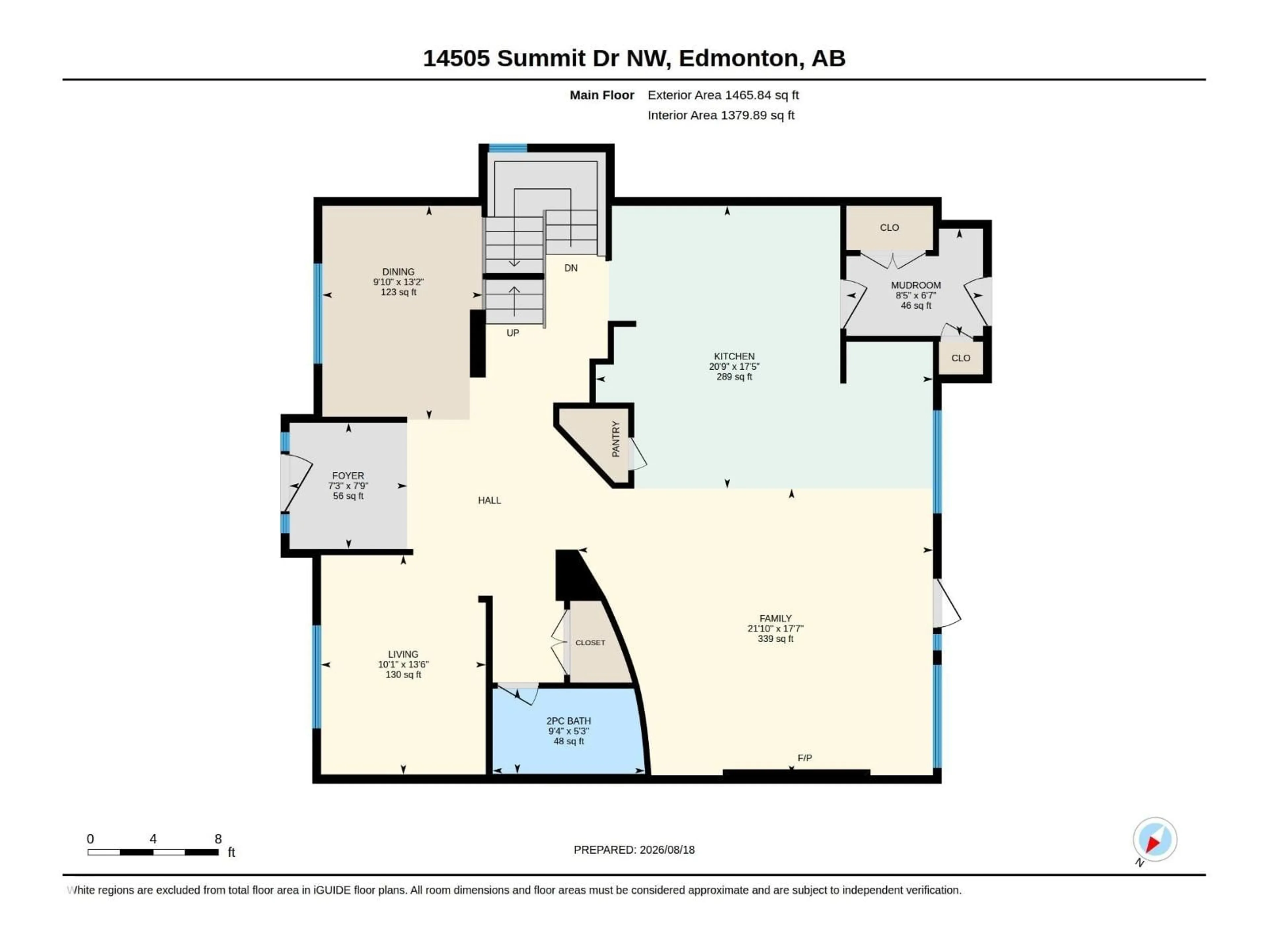 Floor plan for 14505 SUMMIT DR, Edmonton Alberta T5N3T3