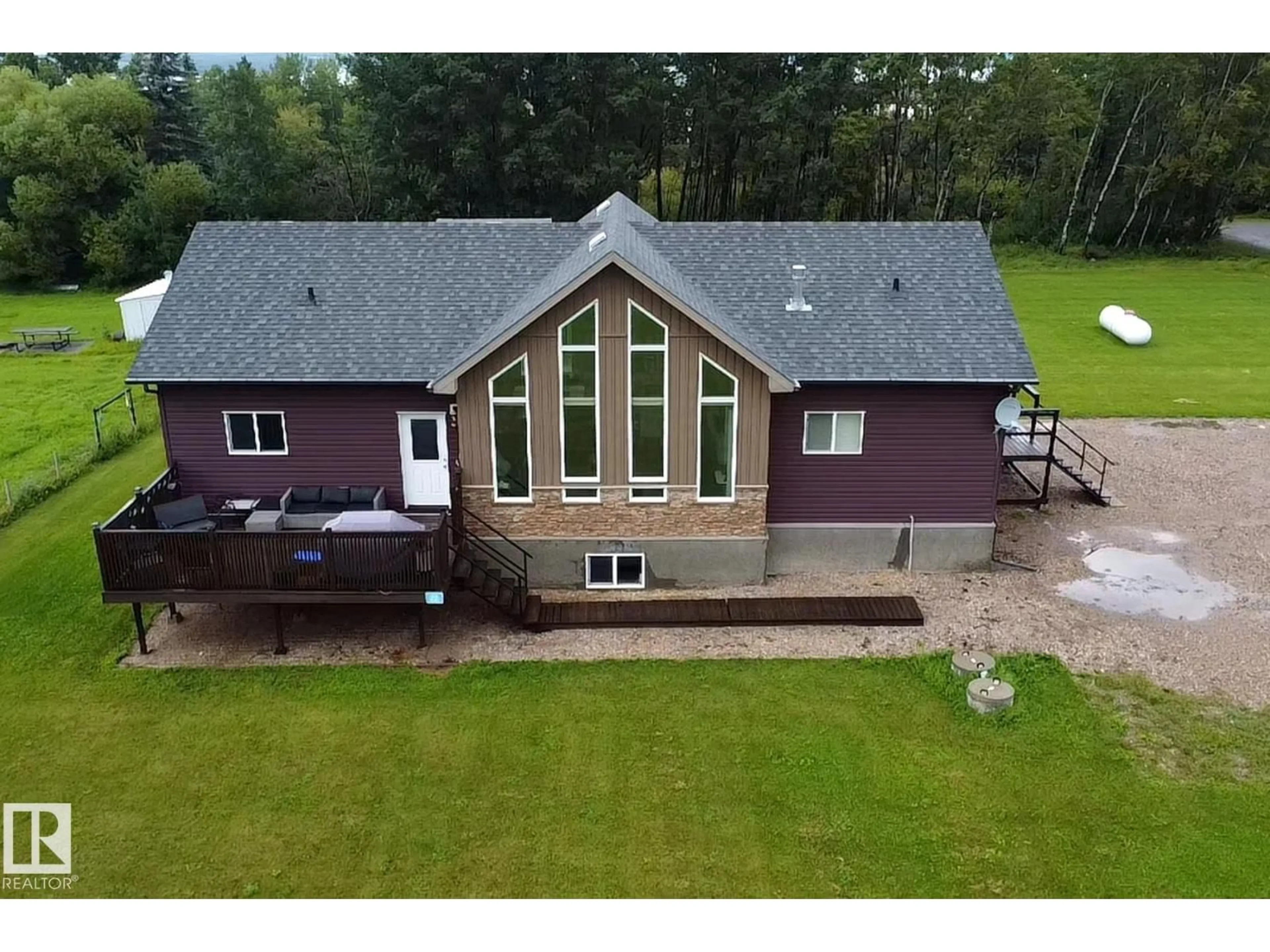 A pic from outside/outdoor area/front of a property/back of a property/a pic from drone, building for 22 45416 TWP RD 593 A, Rural Bonnyville M.D. Alberta T9N2J6