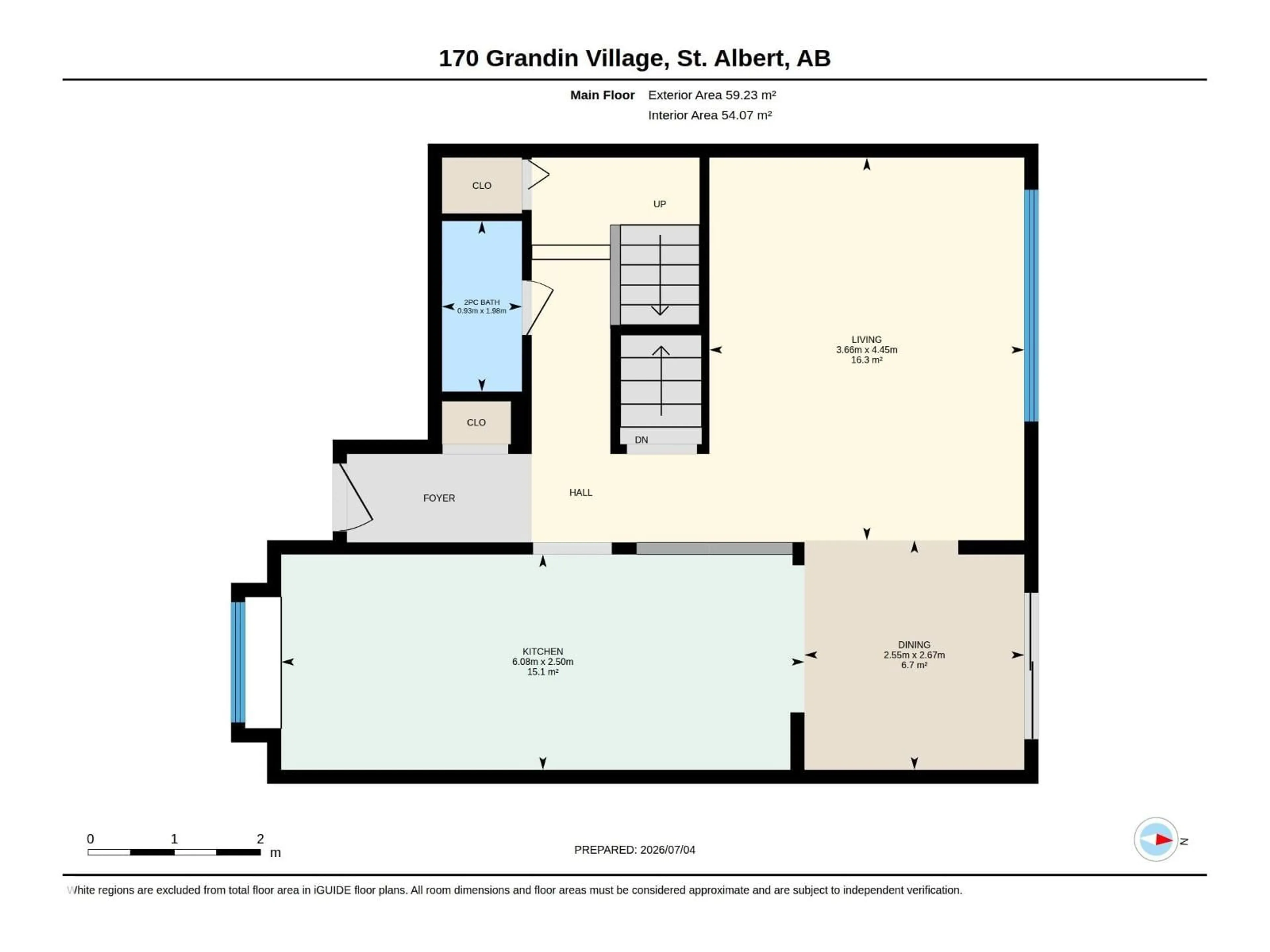 Floor plan for 170 GRANDIN VG, St. Albert Alberta T8N2J3