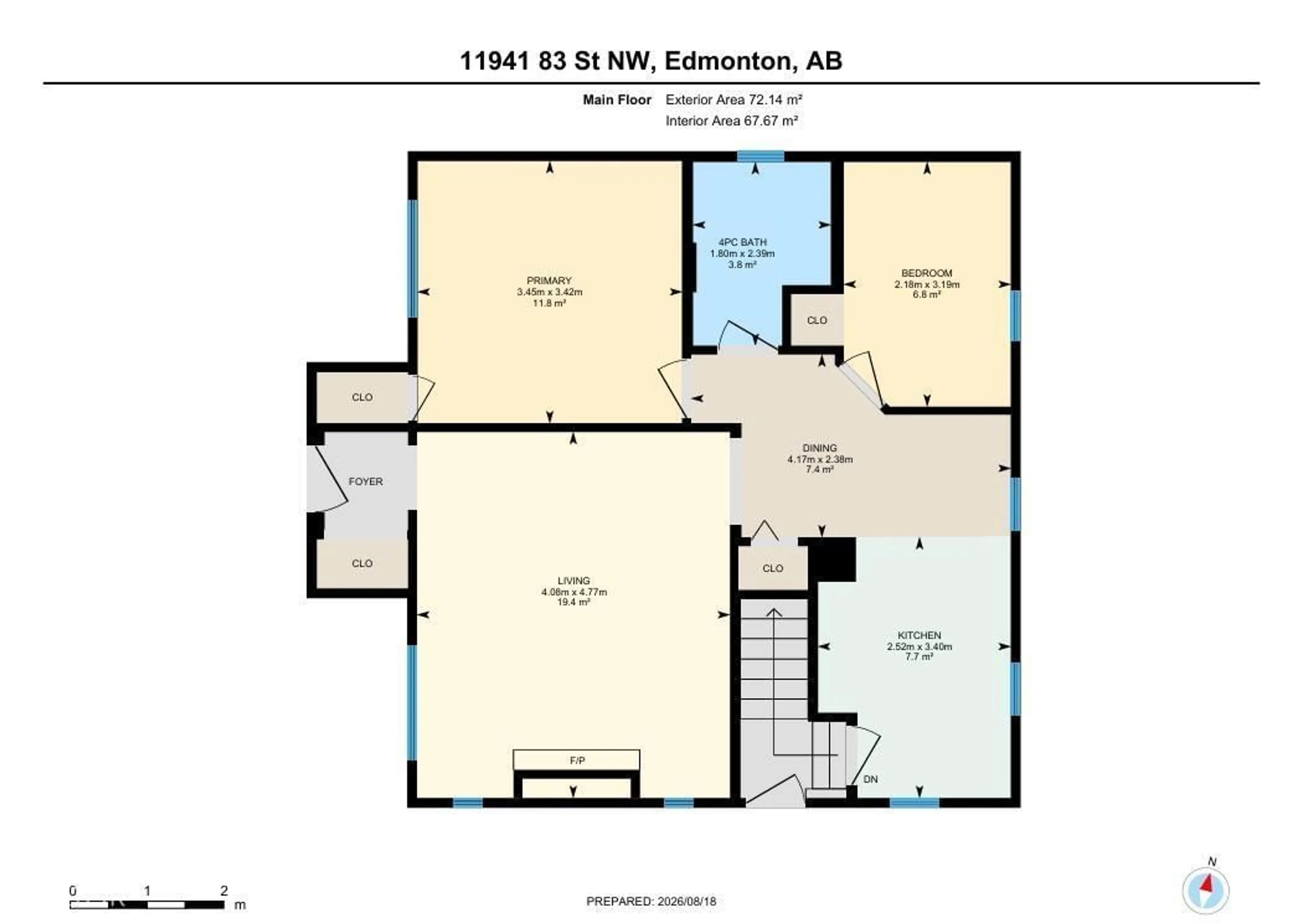 Floor plan for NW - 11941 83 ST, Edmonton Alberta T5B4E7