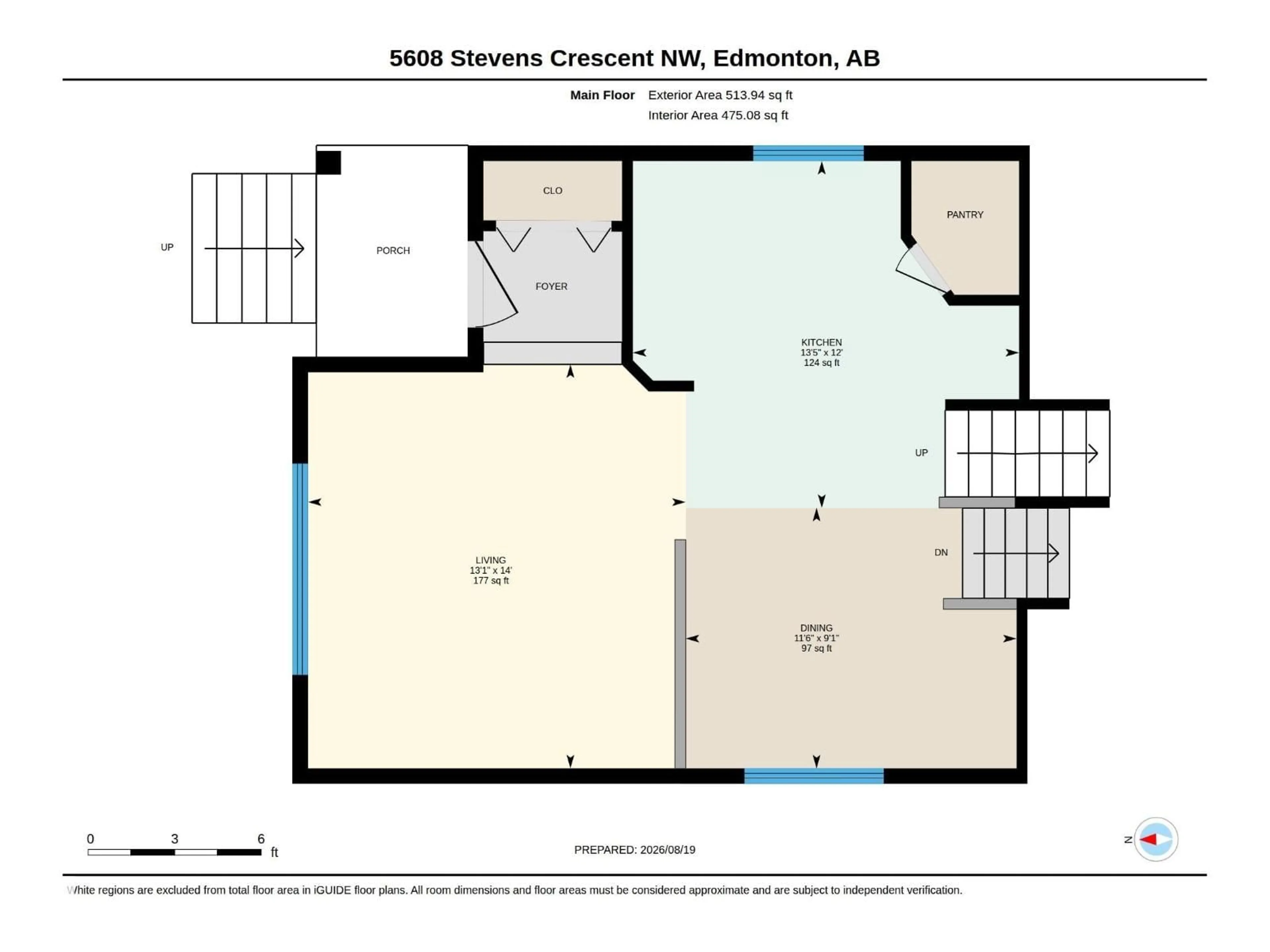 Floor plan for 5608 STEVENS CR, Edmonton Alberta T6R0A4