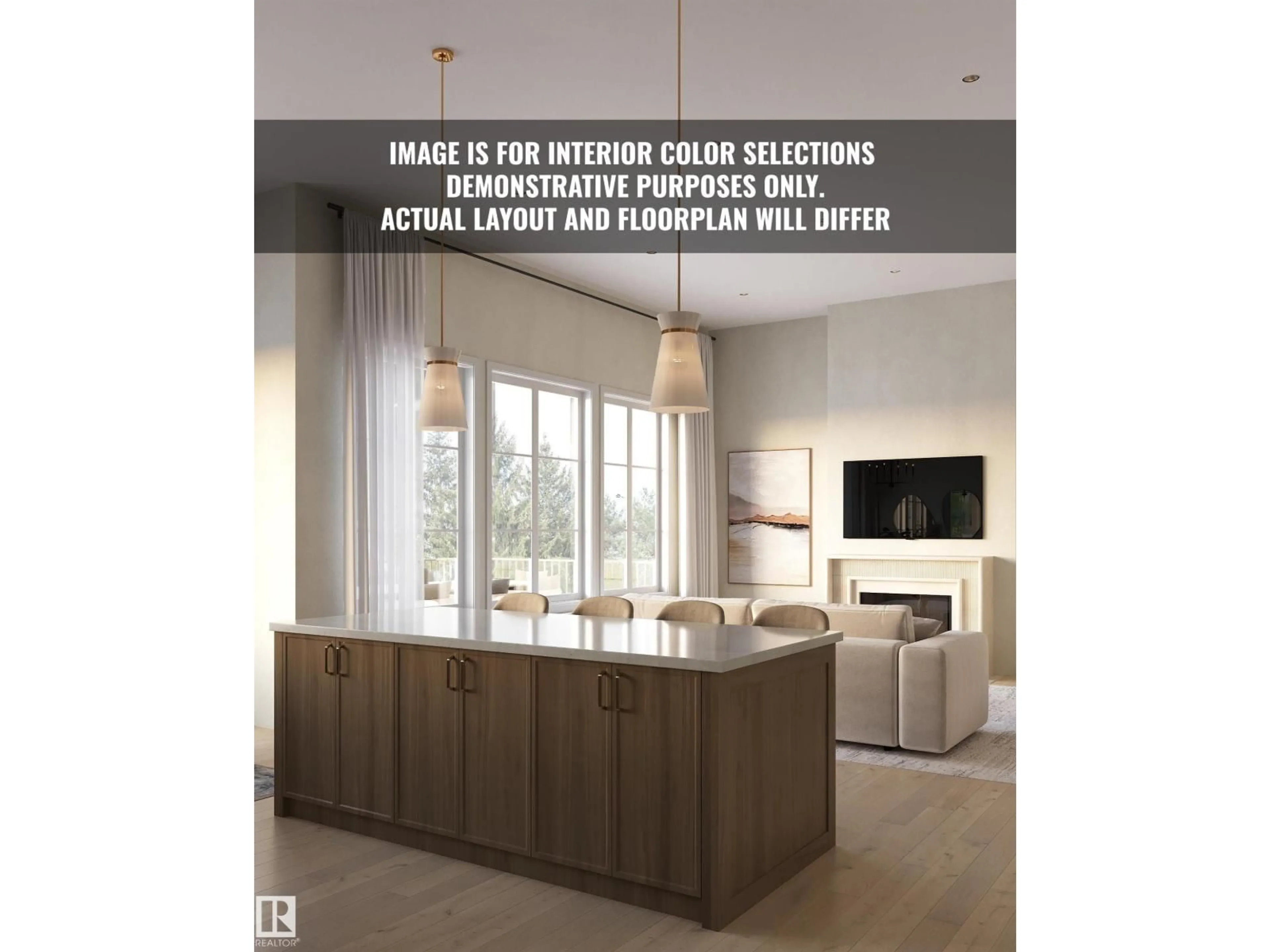 Open concept kitchen, wood/laminate floor for 25 BROOKSIDE DR, Sherwood Park Alberta T8H3B2