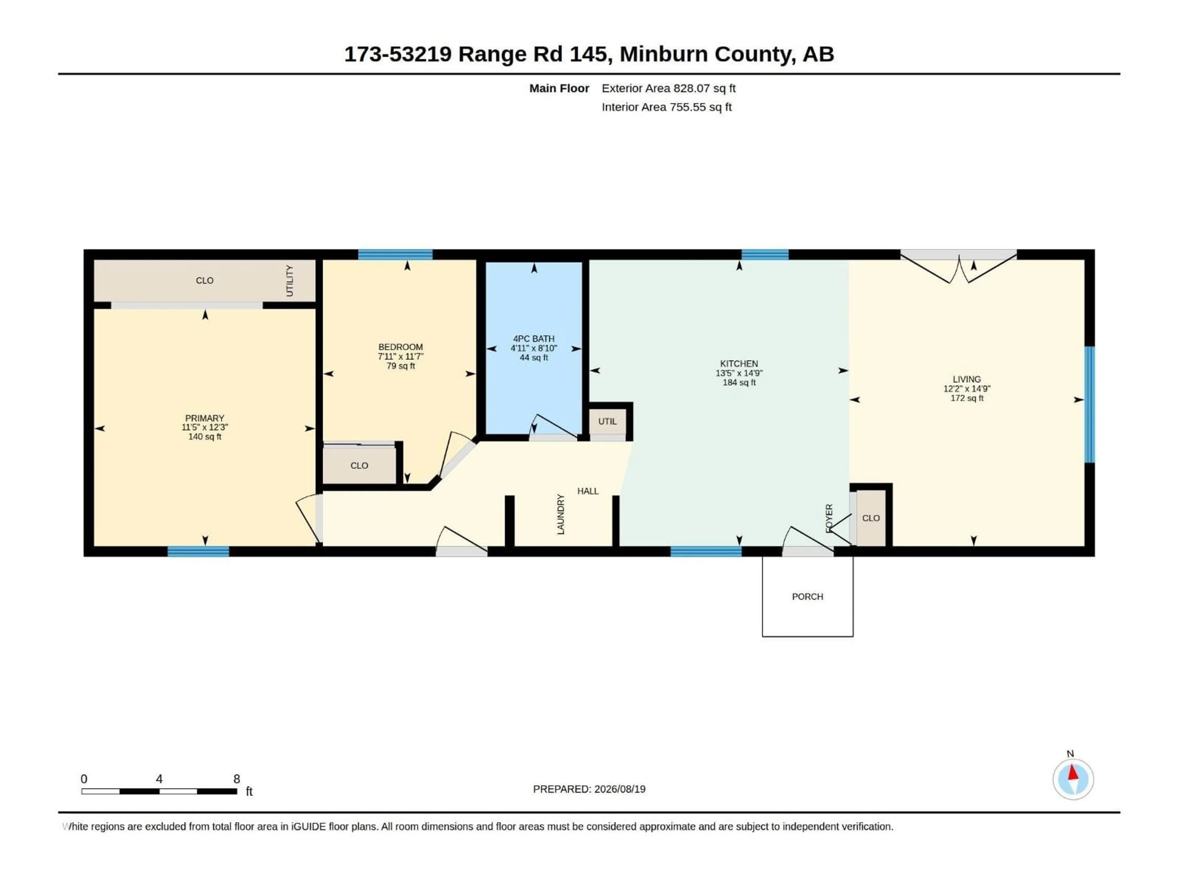 Floor plan for #173 - 53219 RANGE RD 145, Rural Minburn County Alberta T9C1R6