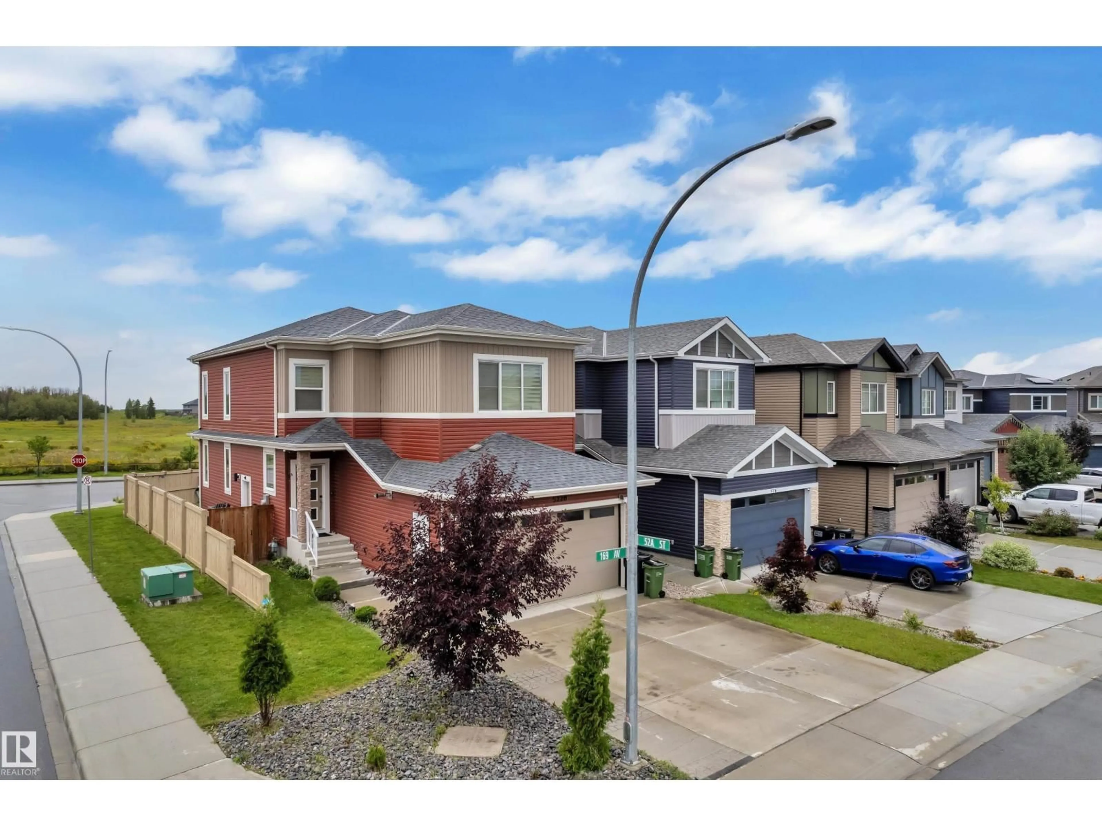 A pic from outside/outdoor area/front of a property/back of a property/a pic from drone, street for 5228 169 AVE, Edmonton Alberta T5Y0R7