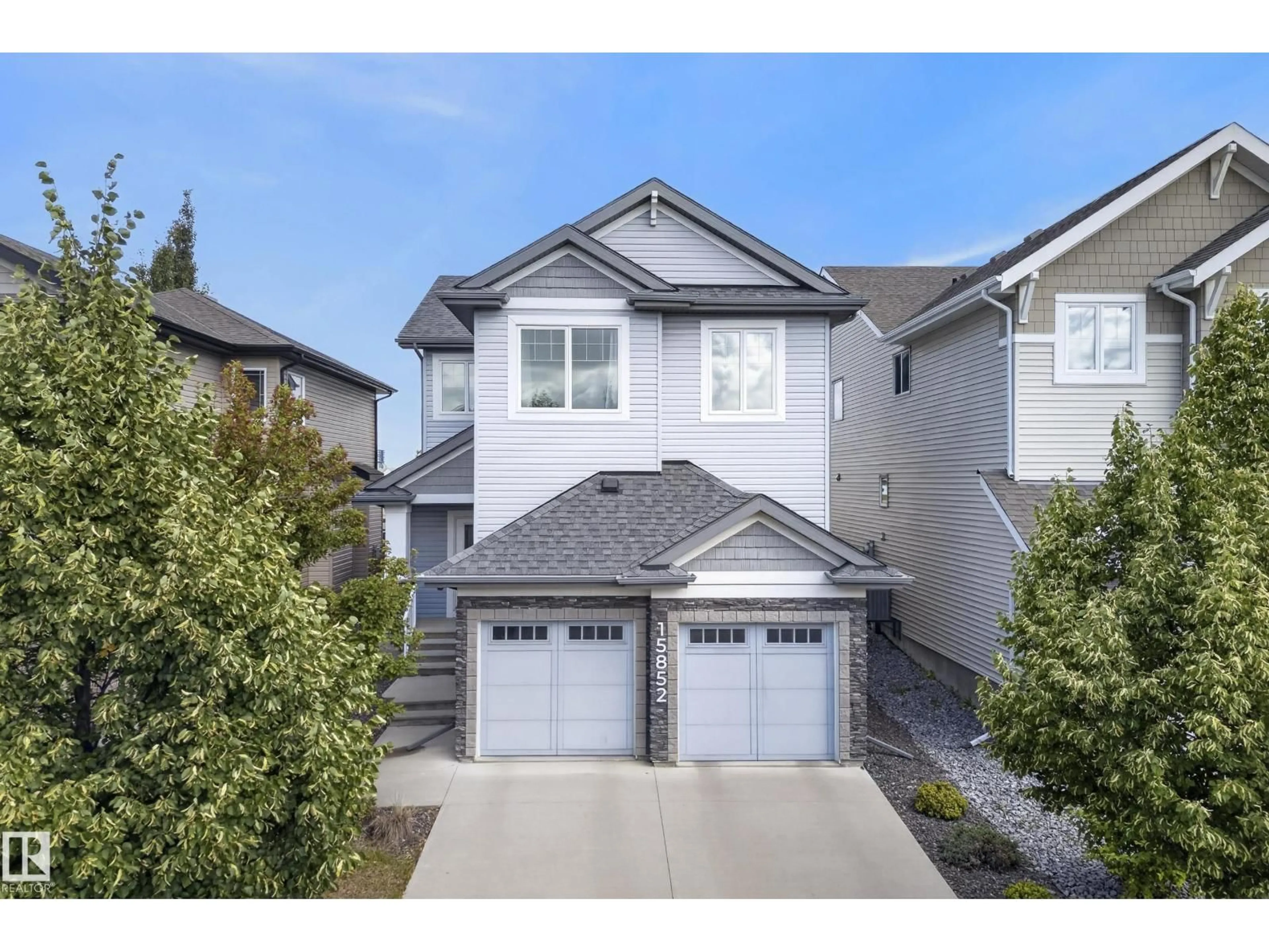 A pic from outside/outdoor area/front of a property/back of a property/a pic from drone, street for 15852 10 AV, Edmonton Alberta T6W2H2