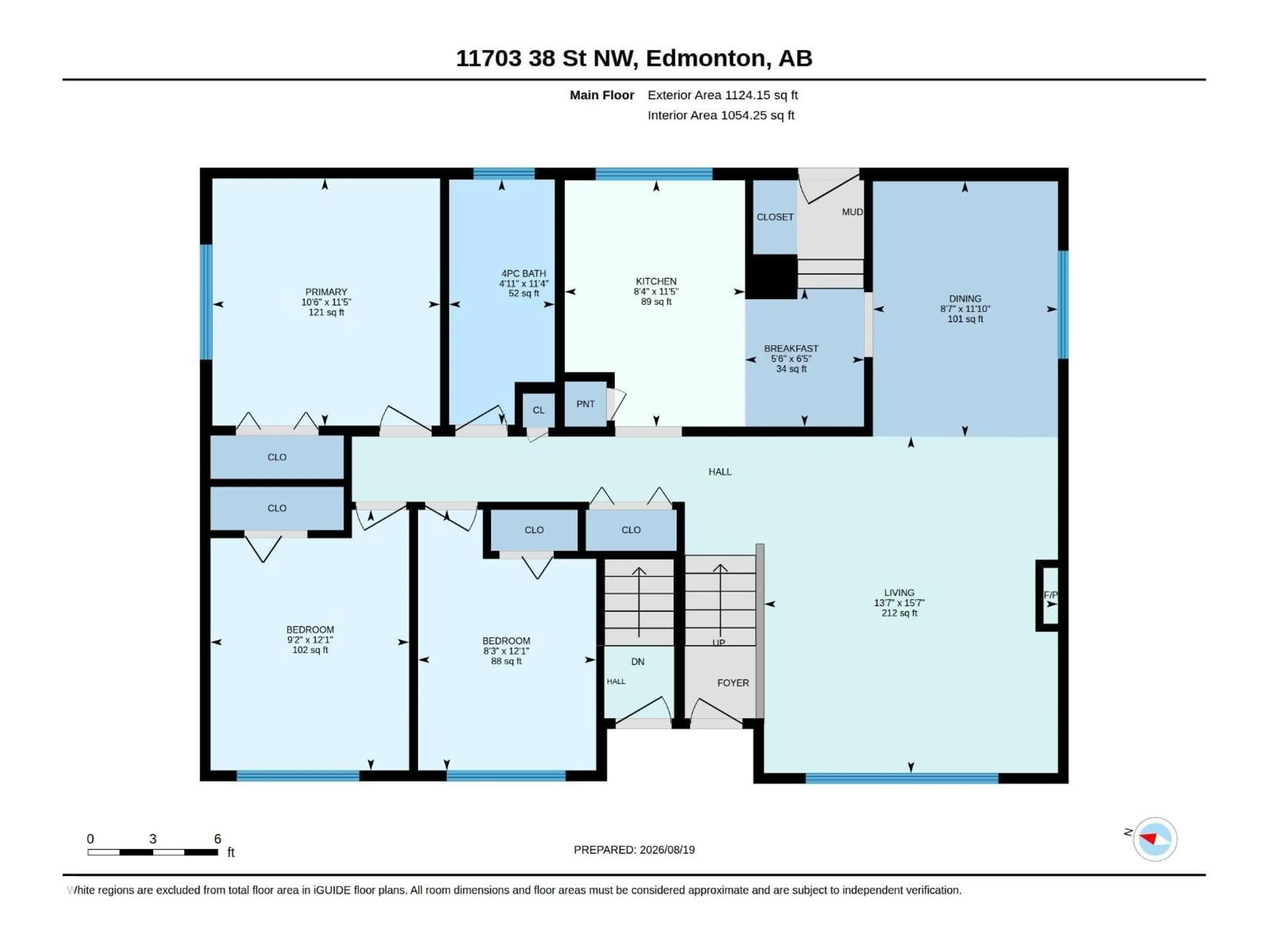 Floor plan for NW - 11703 38 ST, Edmonton Alberta T5W2H2