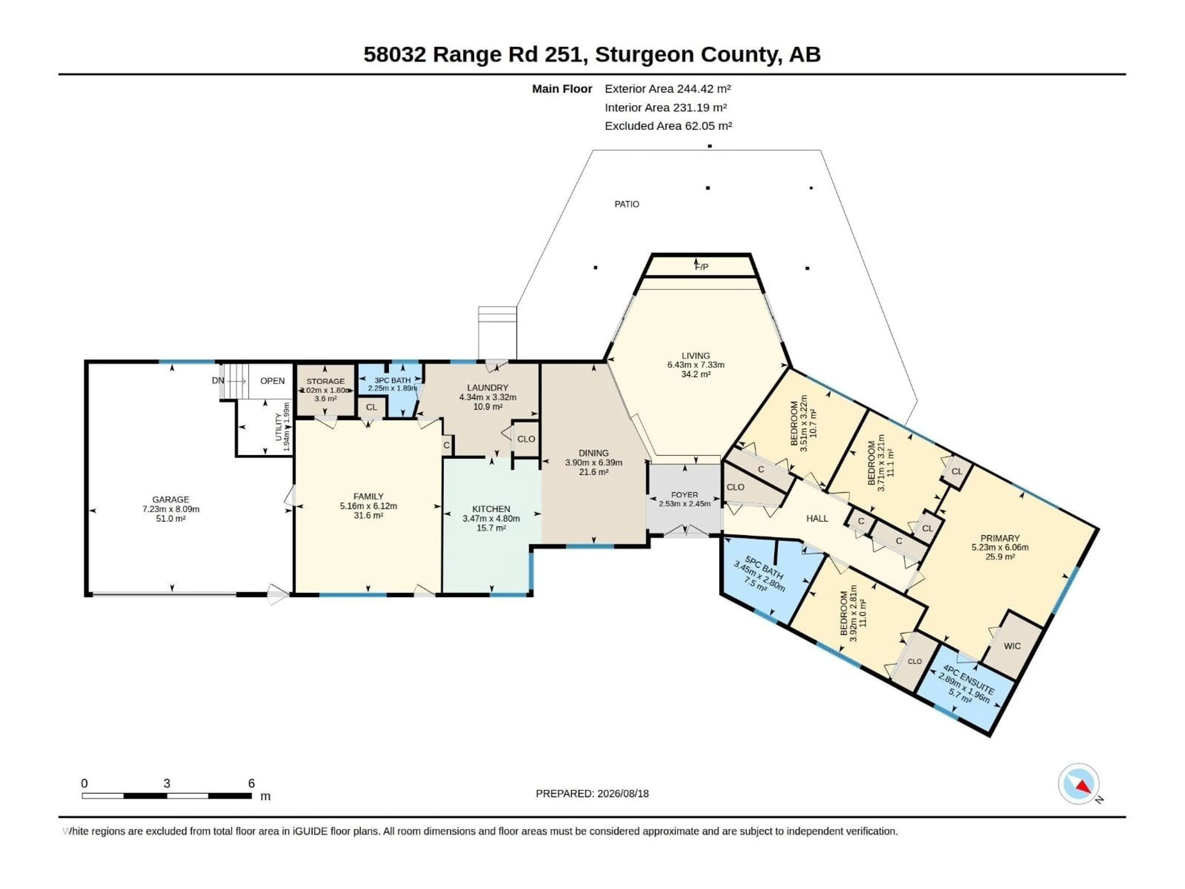 Floor plan for 58032 RGE ROAD 251, Rural Sturgeon County Alberta T0G1L1