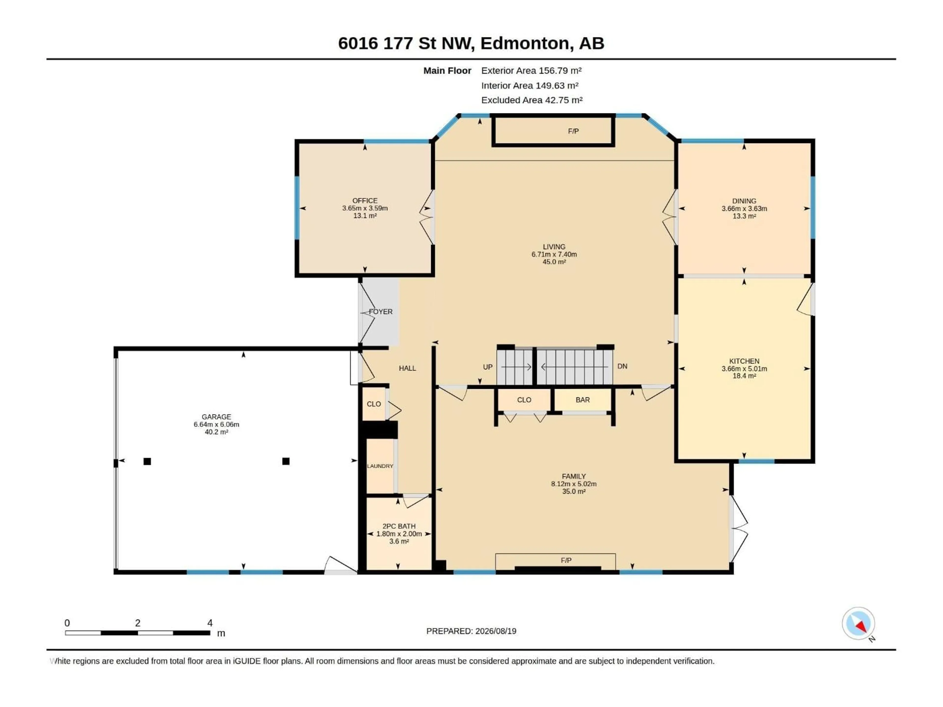 Floor plan for NW - 6016 177 ST, Edmonton Alberta T6M1H8