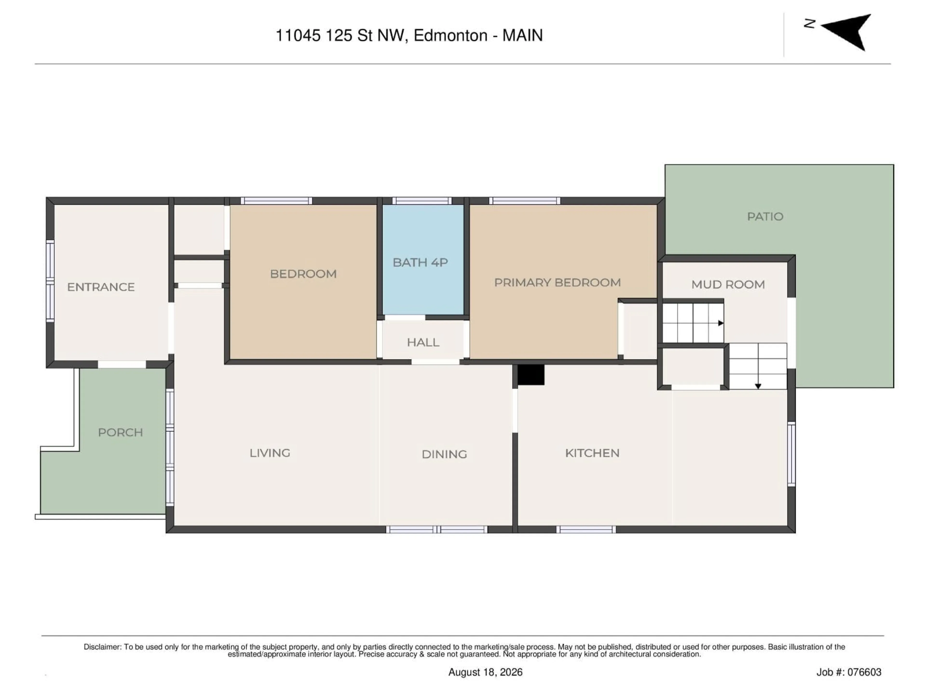 Floor plan for NW - 11045 125 ST, Edmonton Alberta T5M0M2