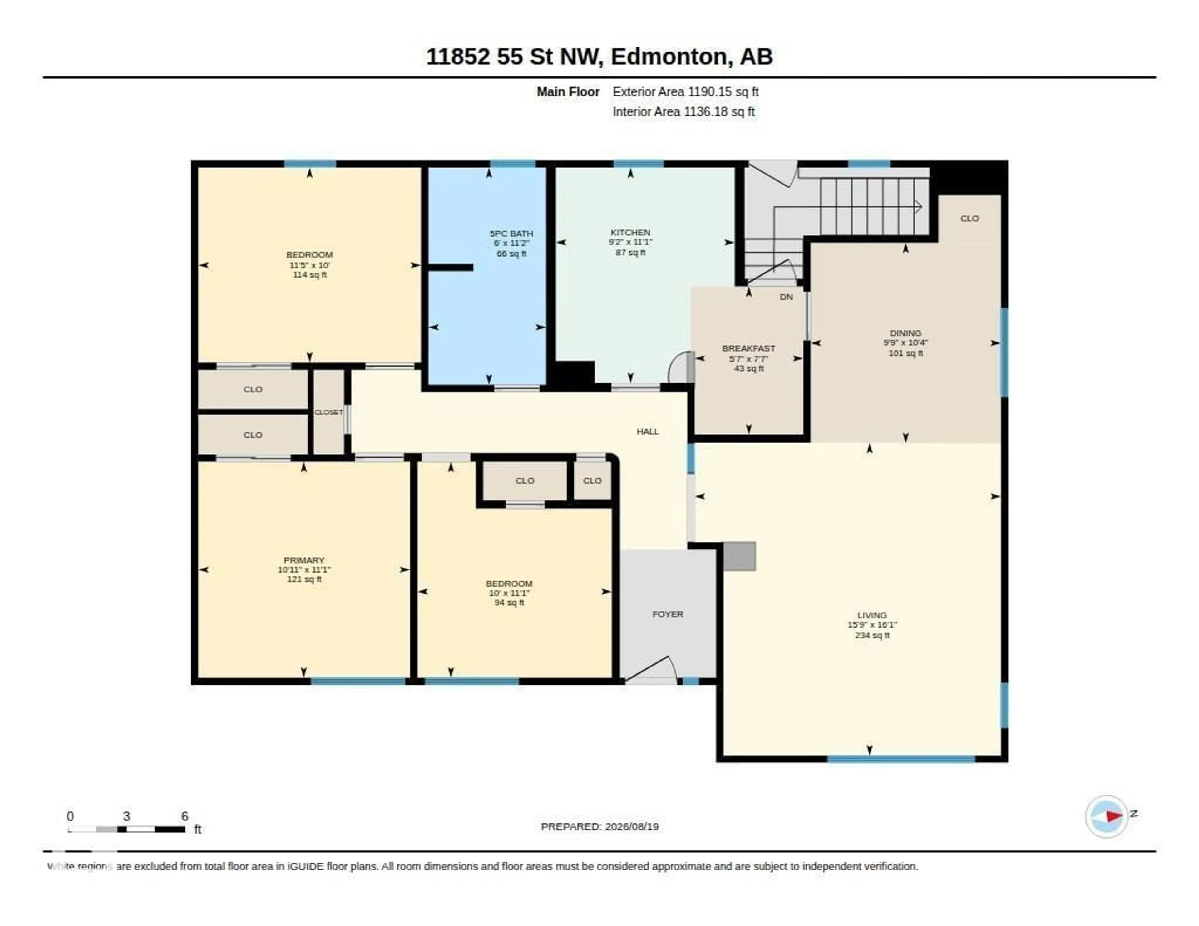 Floor plan for NW - 11852 55 ST, Edmonton Alberta T5W3P8