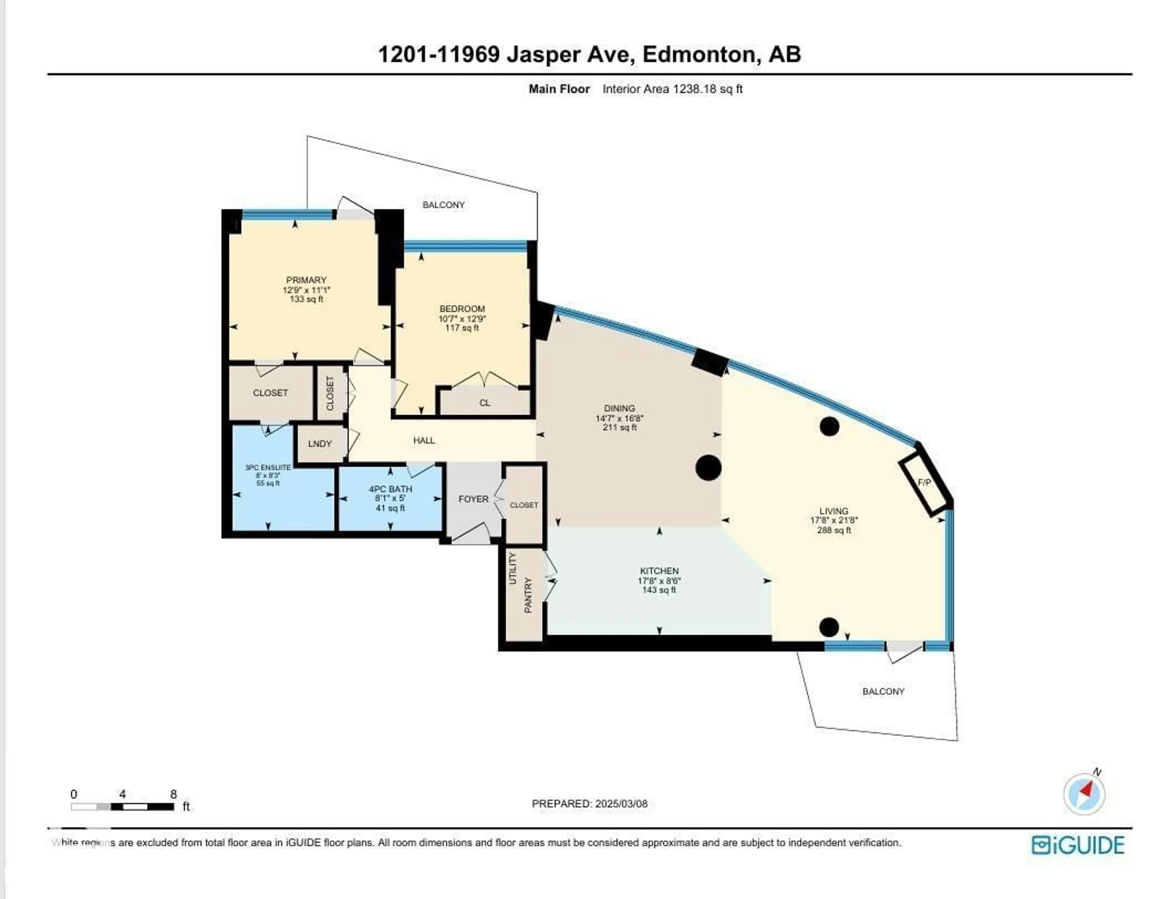 Floor plan for 1201 JASPER AV NW, Edmonton Alberta T5K0P1
