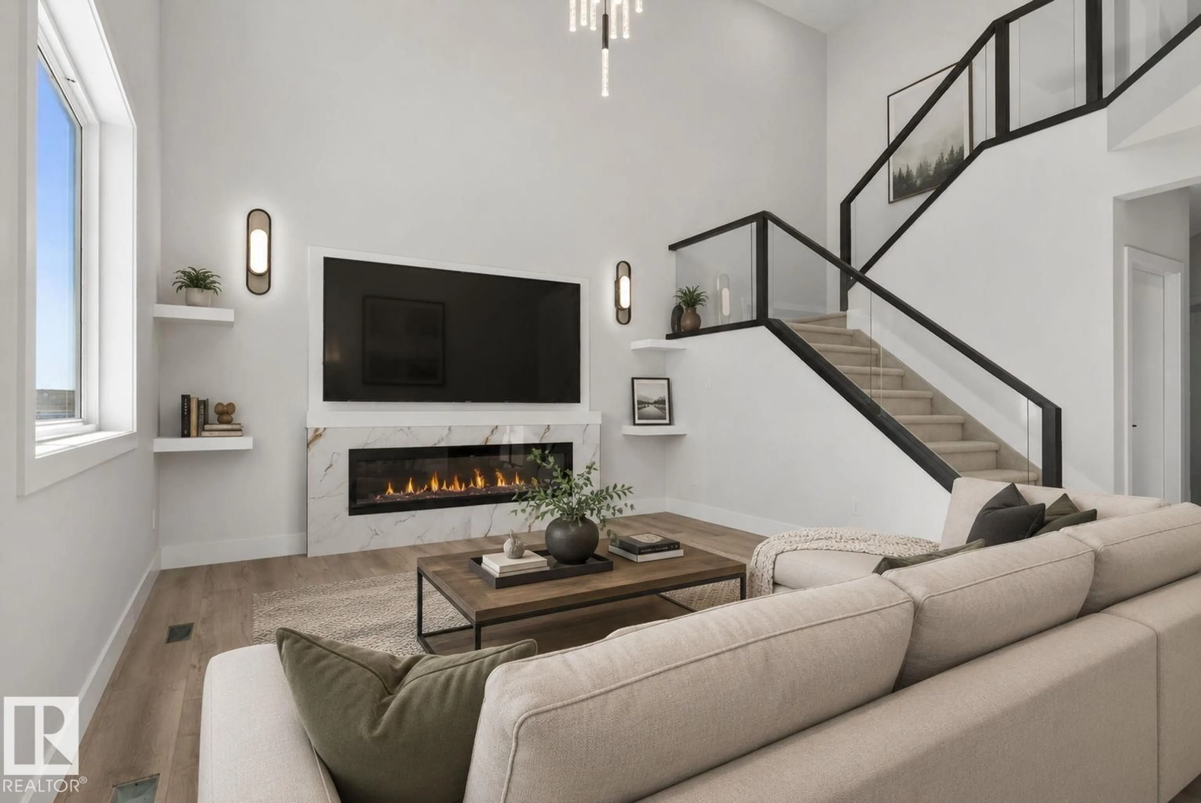 Living room with furniture, unknown for 102 ELDRIDGE PT, St. Albert Alberta T8N8C3