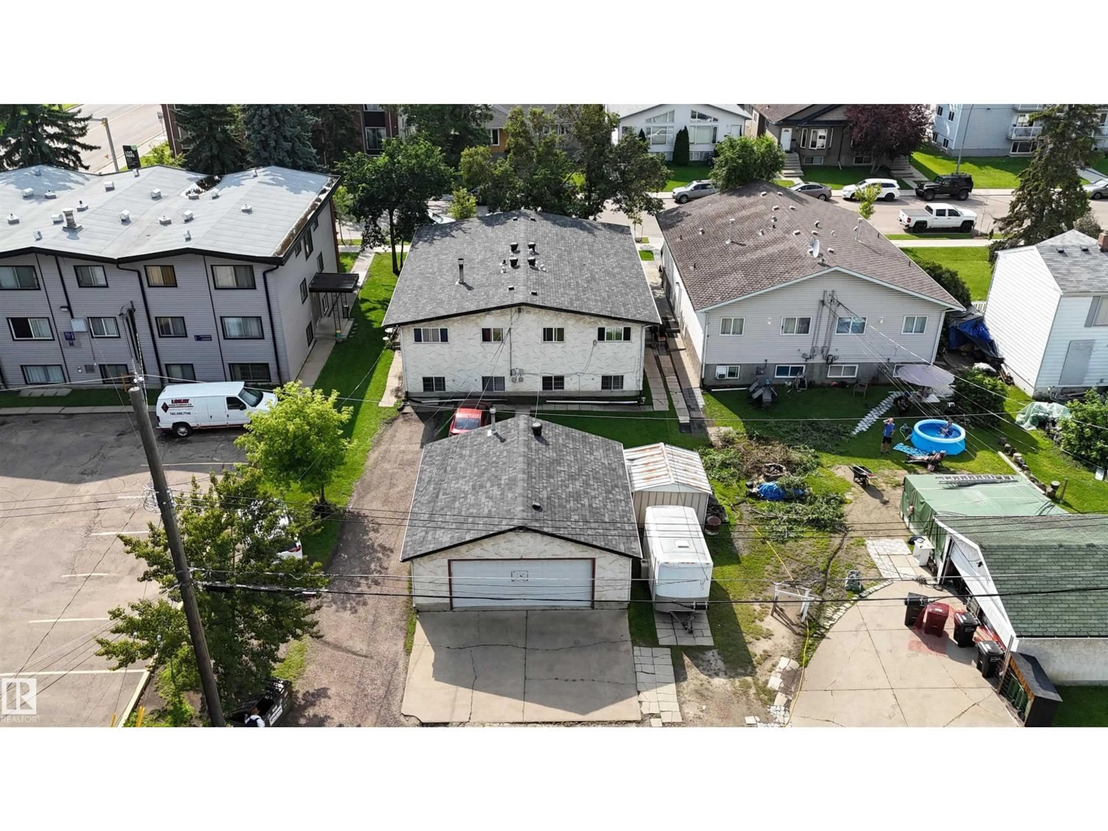 A pic from outside/outdoor area/front of a property/back of a property/a pic from drone, street for NW - 10013 153 ST, Edmonton Alberta T5P2B1
