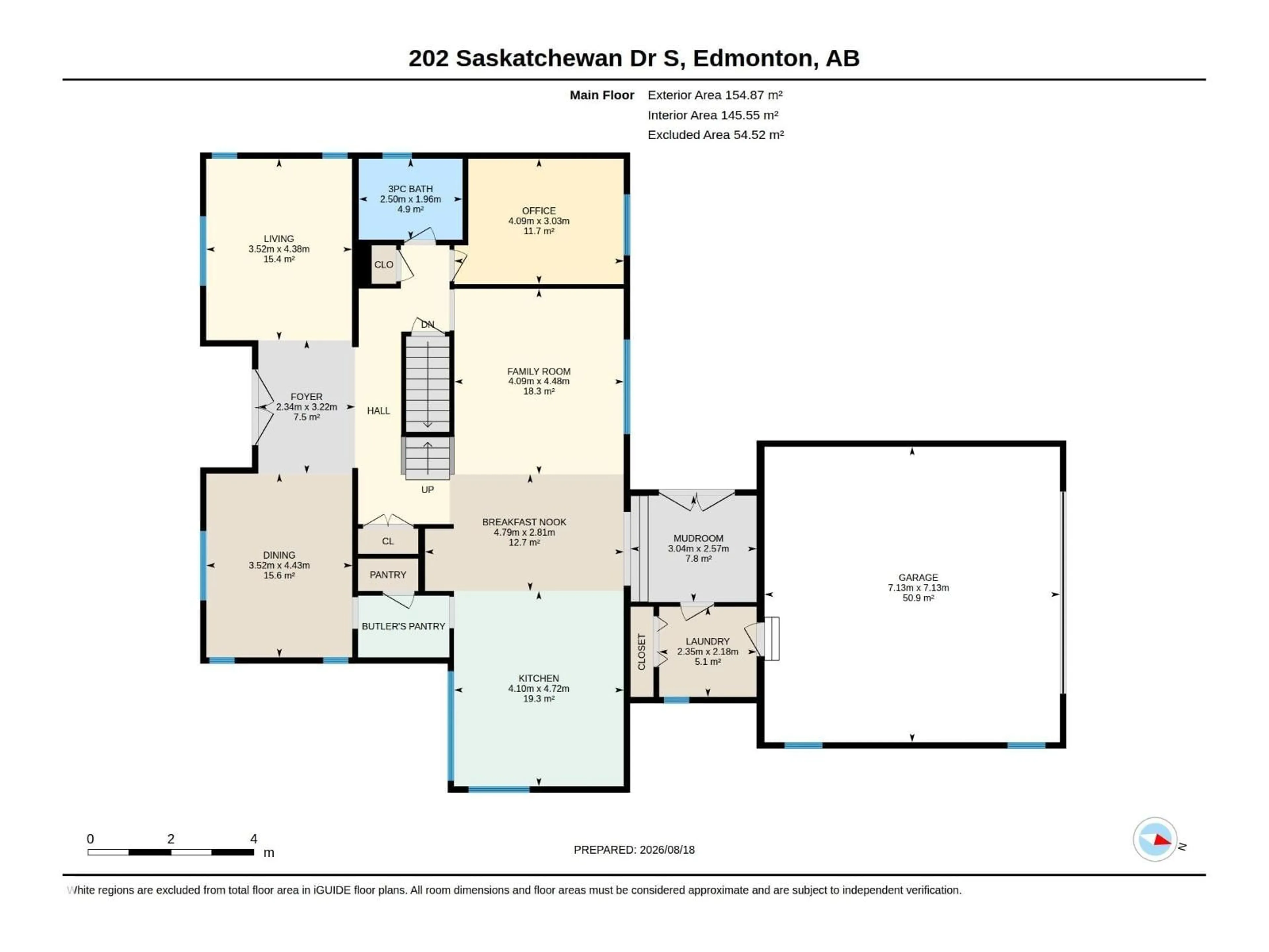 Floor plan for S NW - 202 SASKATCHEWAN DR, Edmonton Alberta T6G2W6