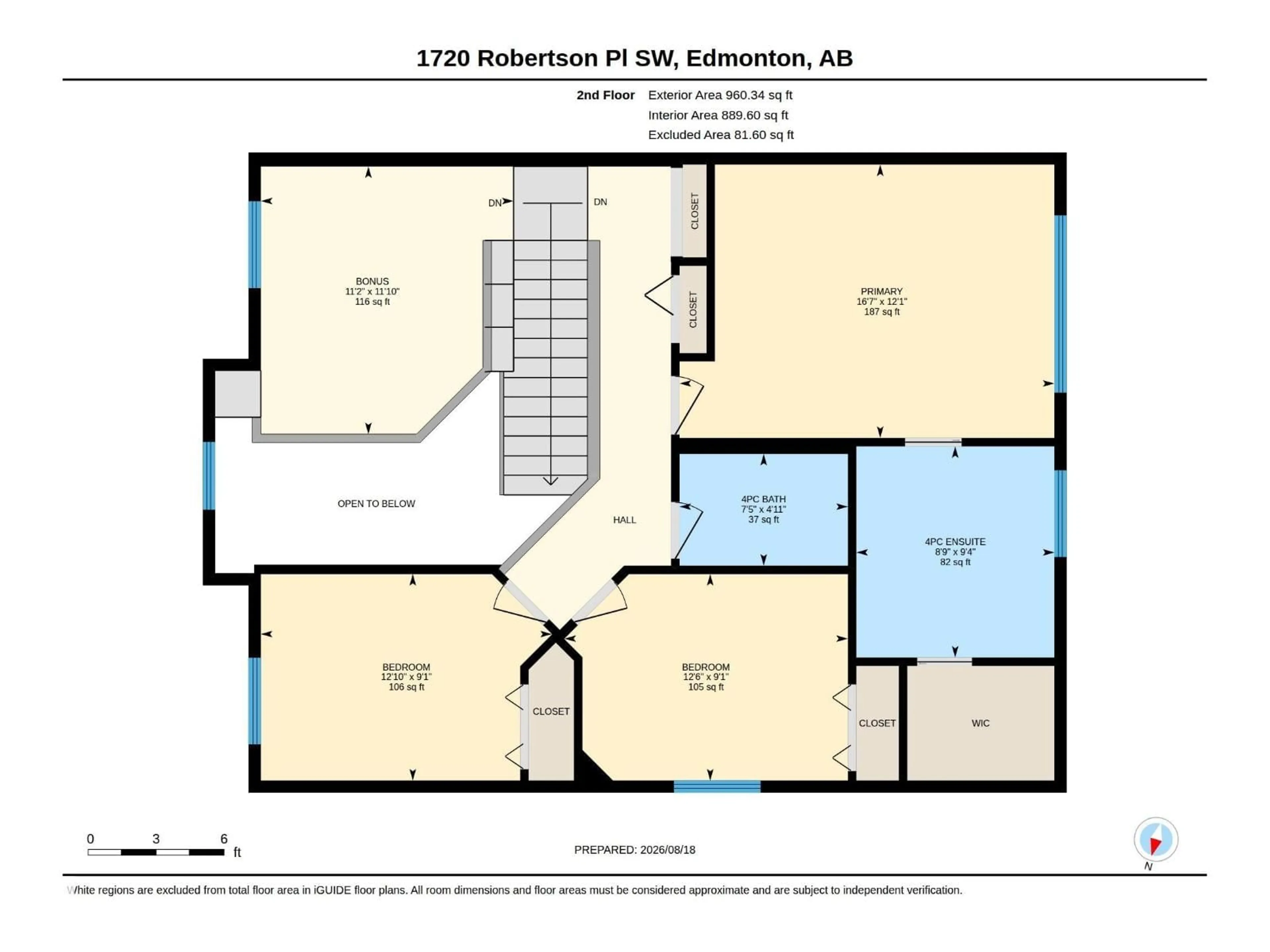 Floor plan for 1720 ROBERTSON PL, Edmonton Alberta T6W1H8