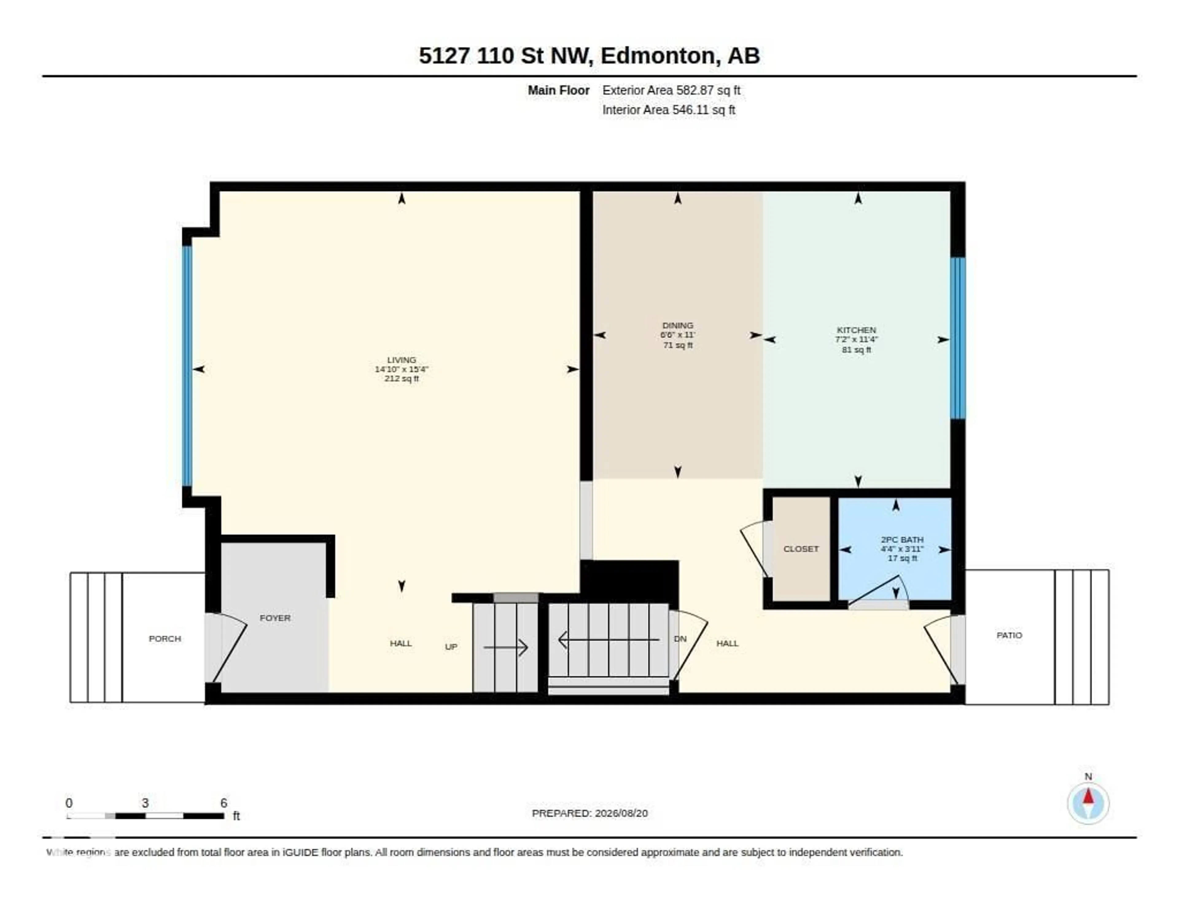 Floor plan for 5127 110 ST, Edmonton Alberta T6H3C8